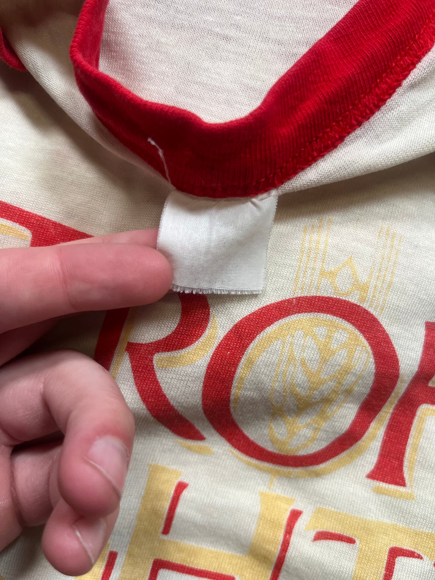 1984 Triathlon Stroh Light Ringer Tee