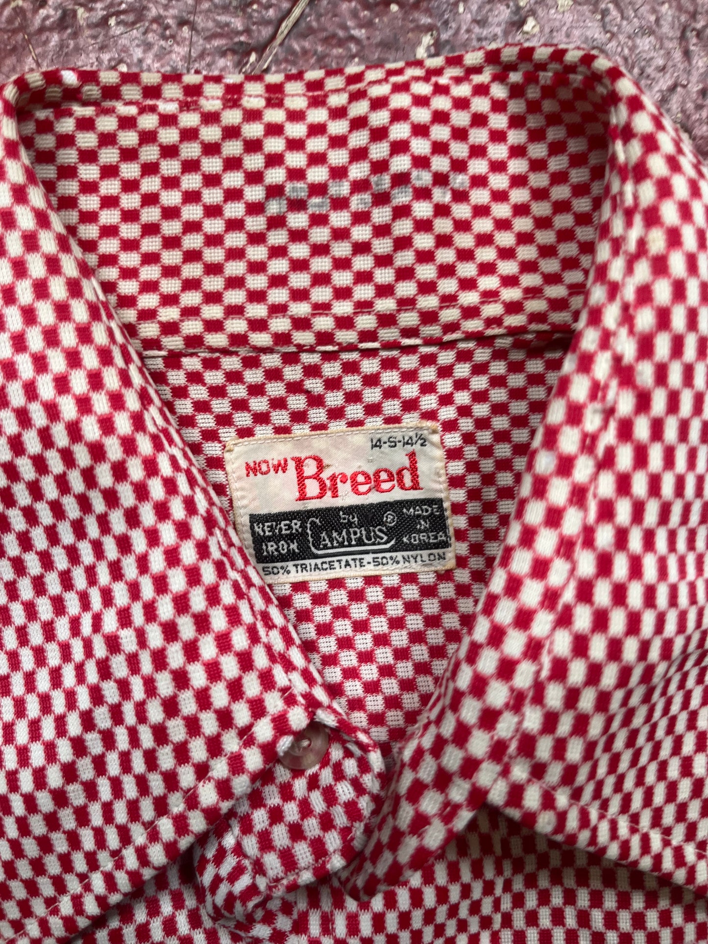 60s/70s Campus “Now Breed” Nylon Short Sleeve Shirt