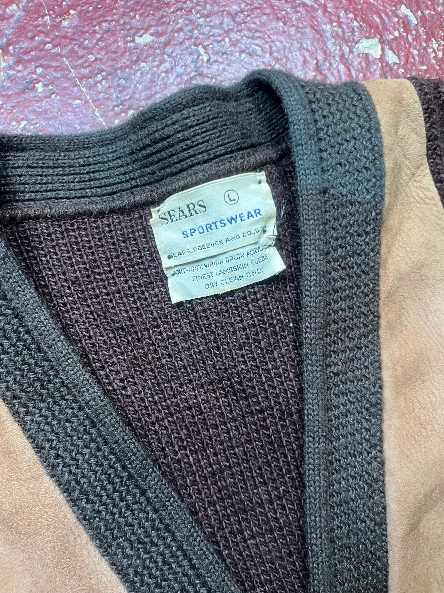 60s Sears Acrylic Brown Cardigan