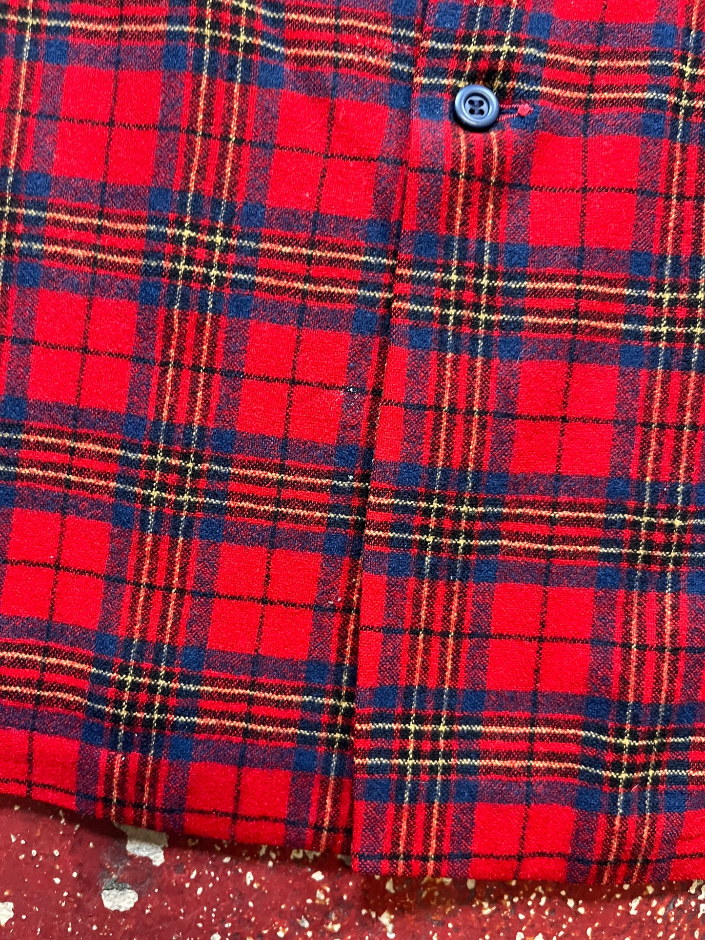 60s Pendleton Red & Blue Long Sleeve Board Shirt