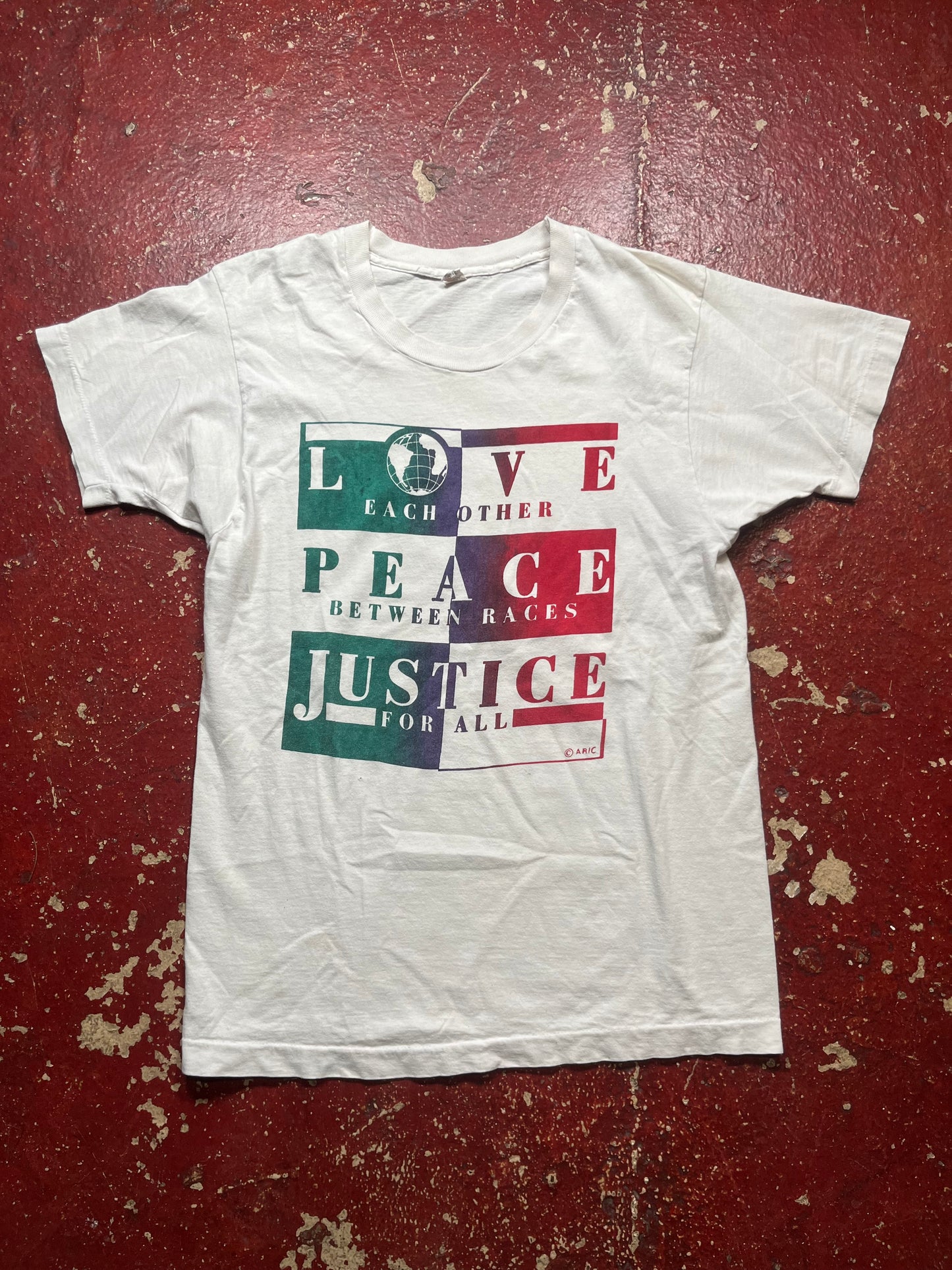 80s Love Peace & Justice Tee