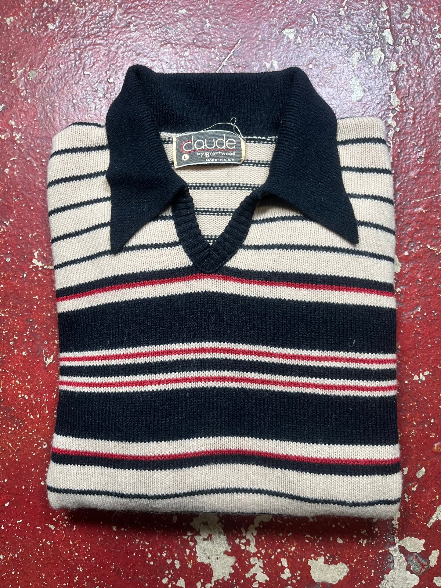 60s/70s Claude Vee Neck Sweater