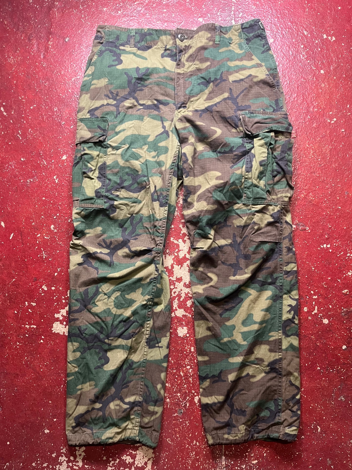 1970 Woodland Camo Poplin Cargo Pants