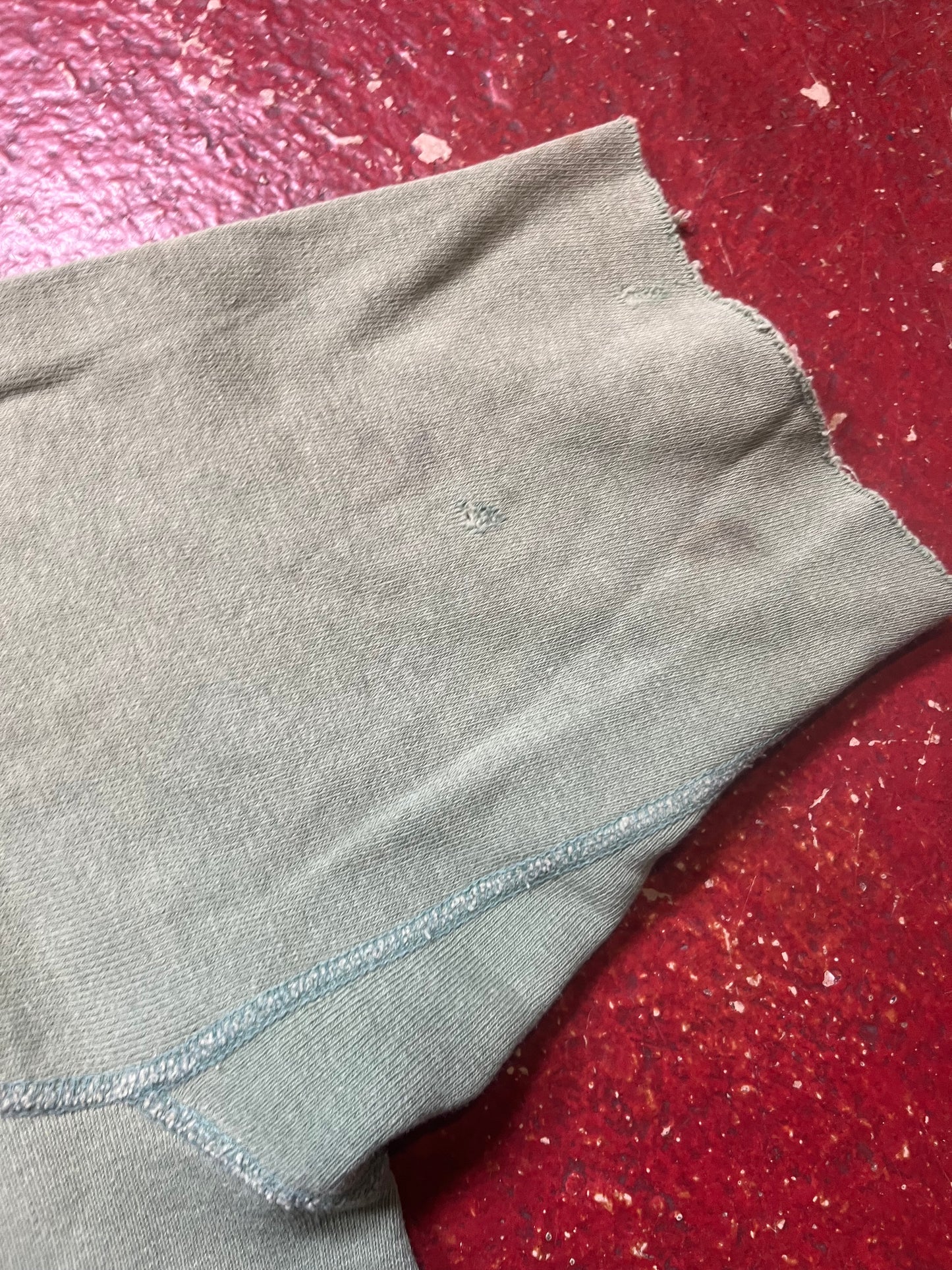 60s Green Cut Off Crewneck