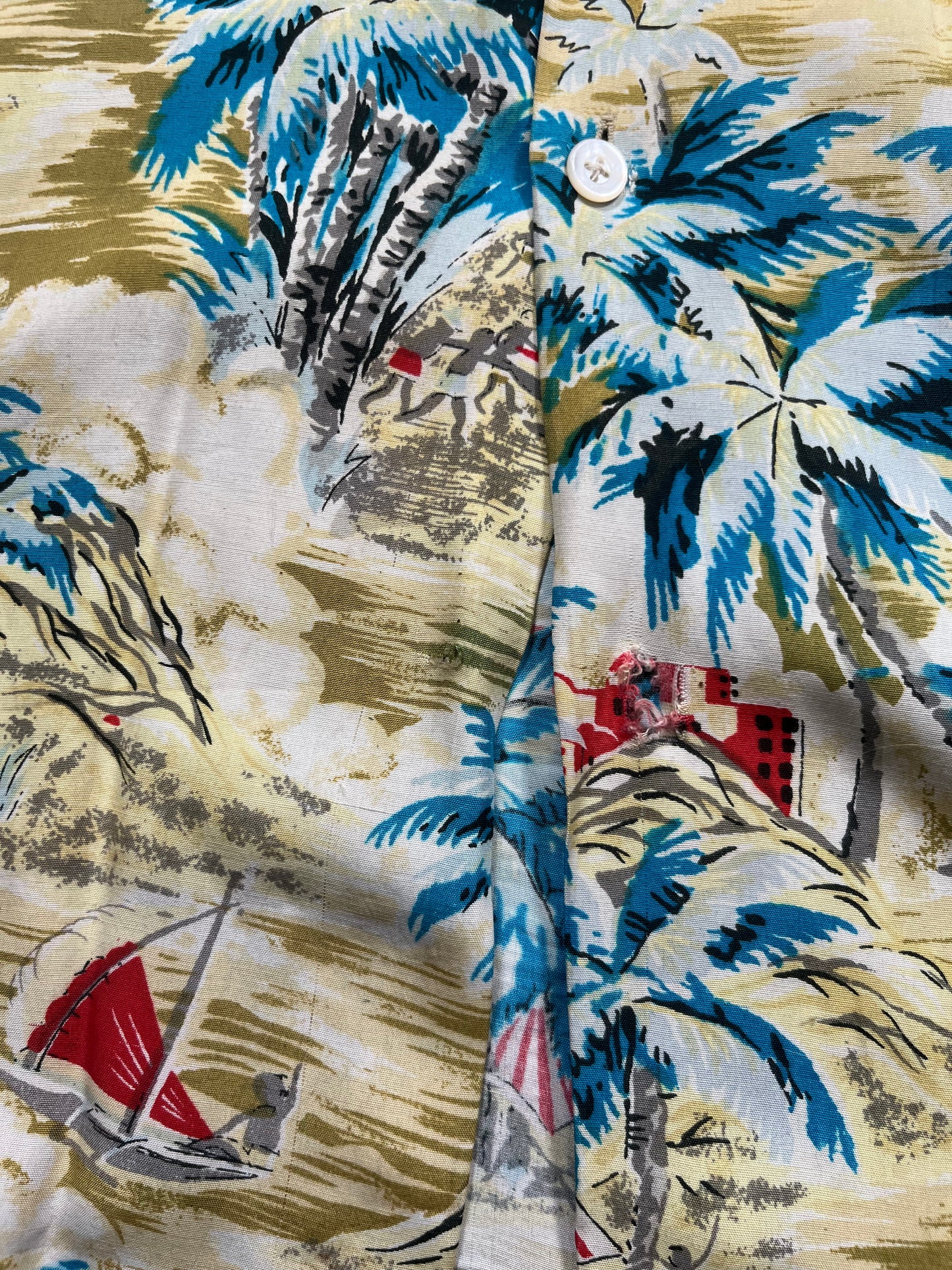 50s Hawaiian Rayon Shirt