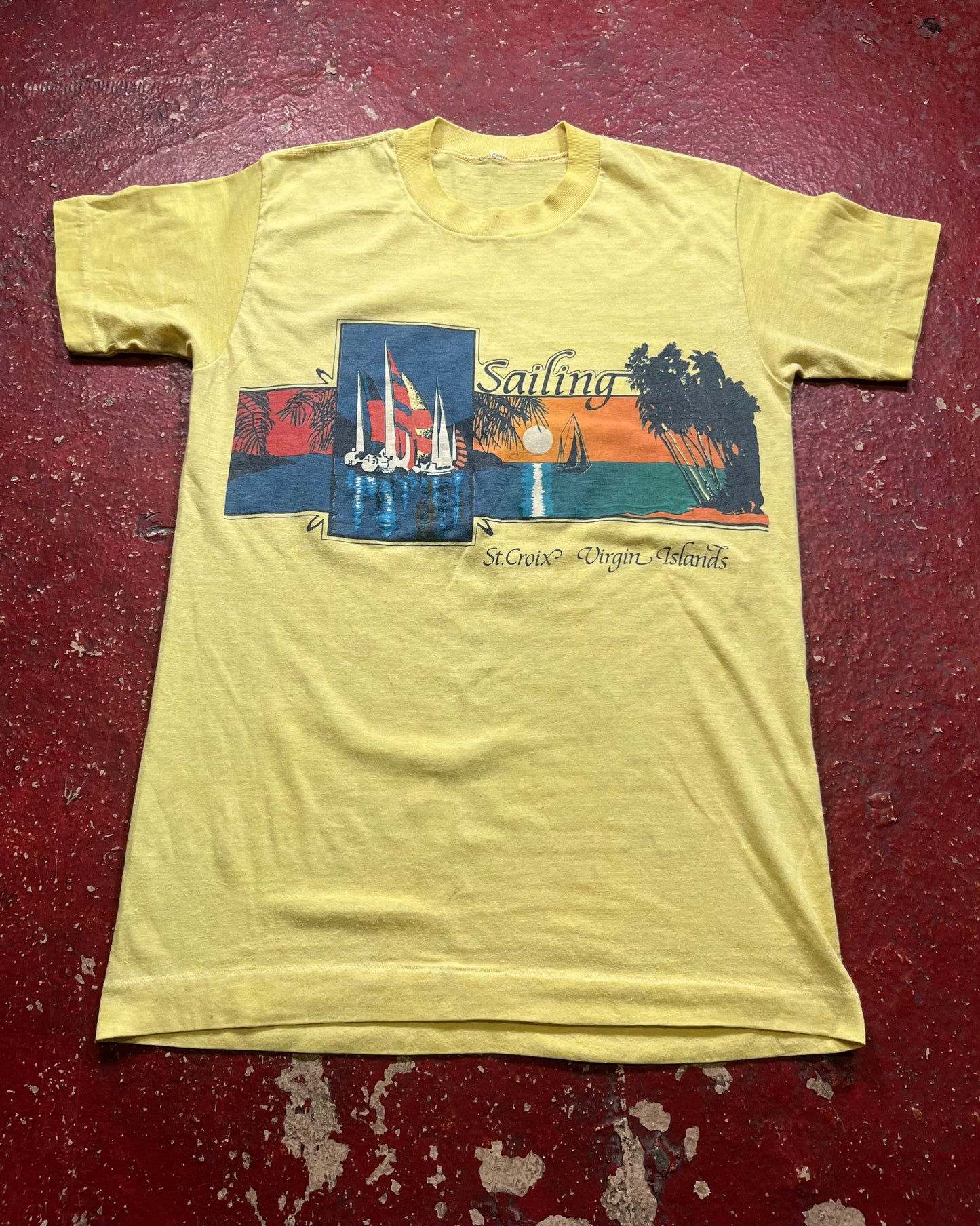 80s Sailing Virgin Islands Tee