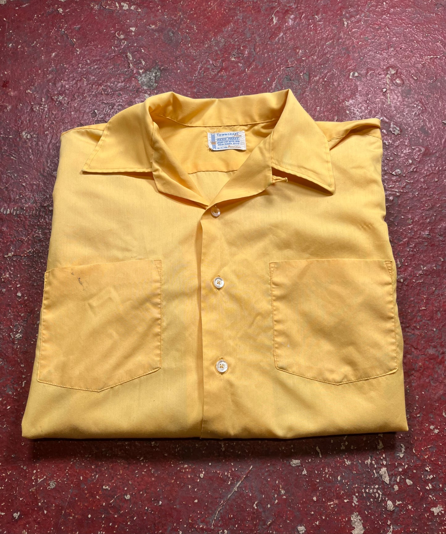 60s Towncraft Loop Collar Short Sleeve Button Up
