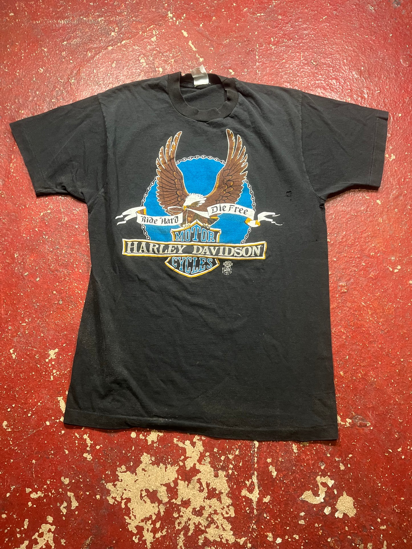 80s Harley Davidson “Ride Hard Die Free” Tee