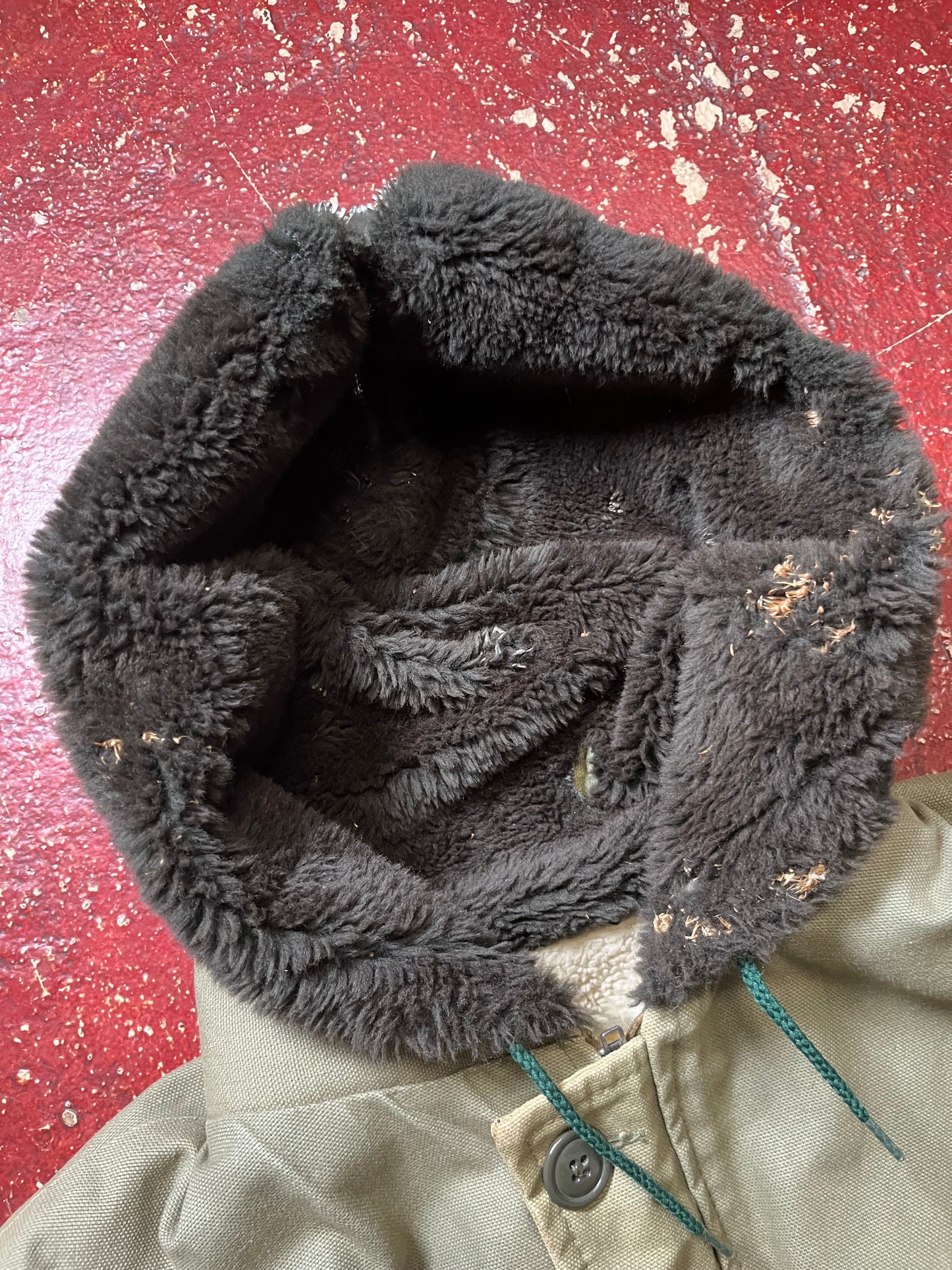 50s/60s Civilian Fur Lined Hooded Jacket