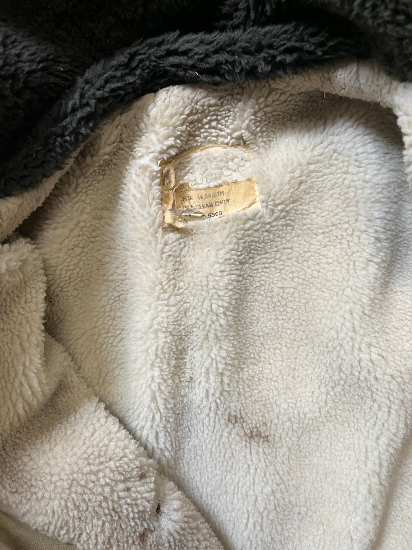 50s/60s Civilian Fur Lined Hooded Jacket