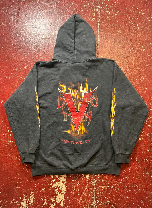 00s Diablo V Twin Flames Zip Up Hoodie