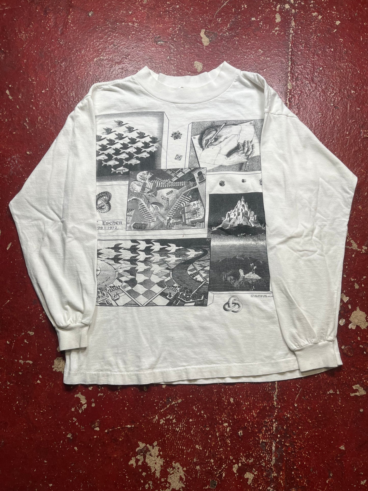 90s Mc Escher AOP Long Sleeve Shirt