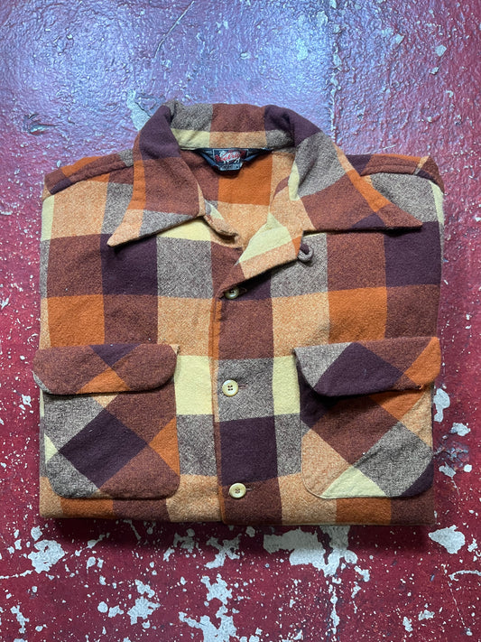 50s Woolrich Loop Collar Board Shirt