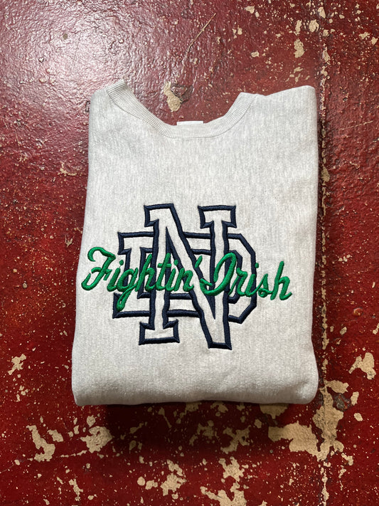90s Champion Reverse Weave Norte Dame Crewneck