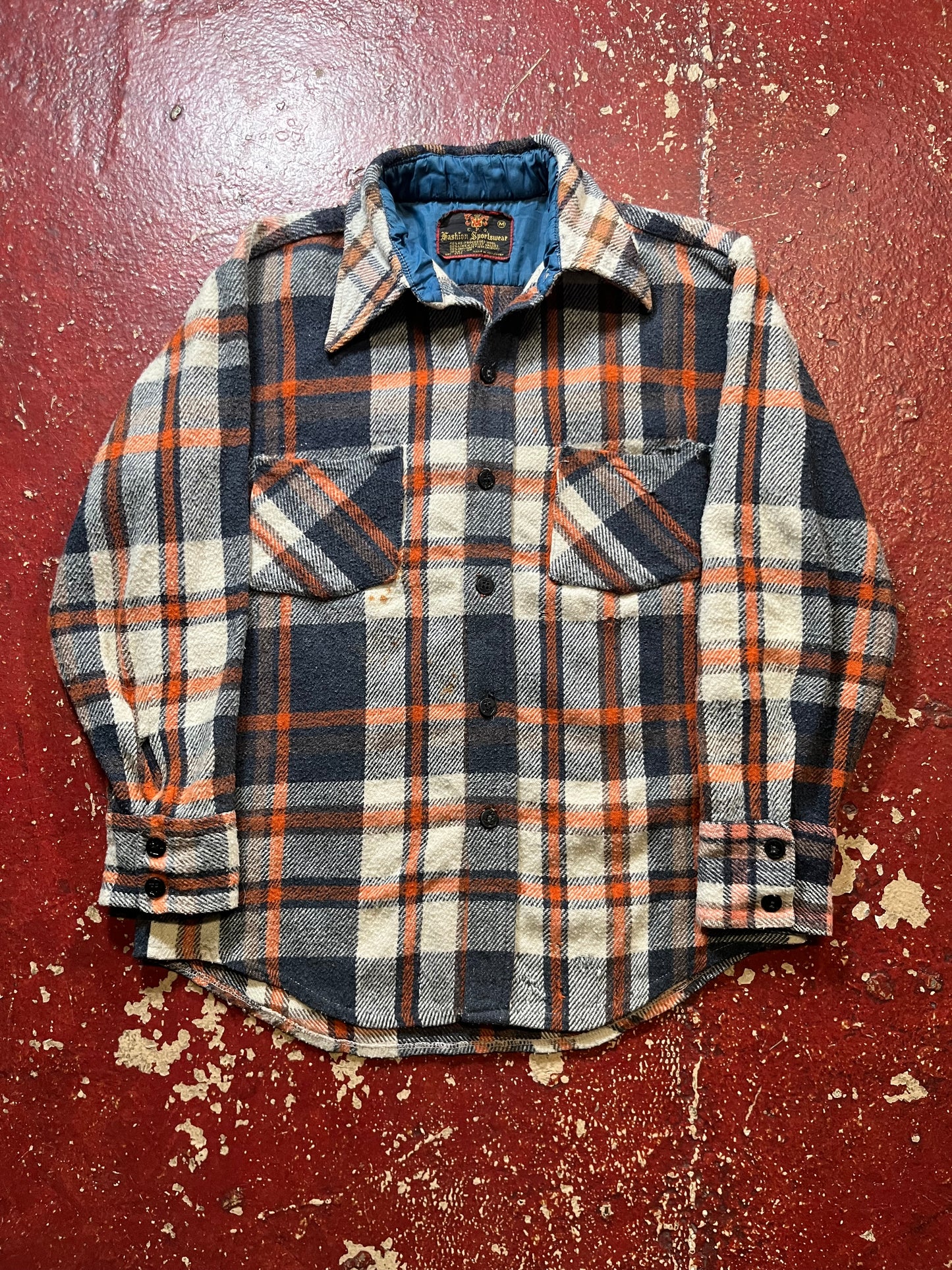 70s CPO Blue & Orange Flannel