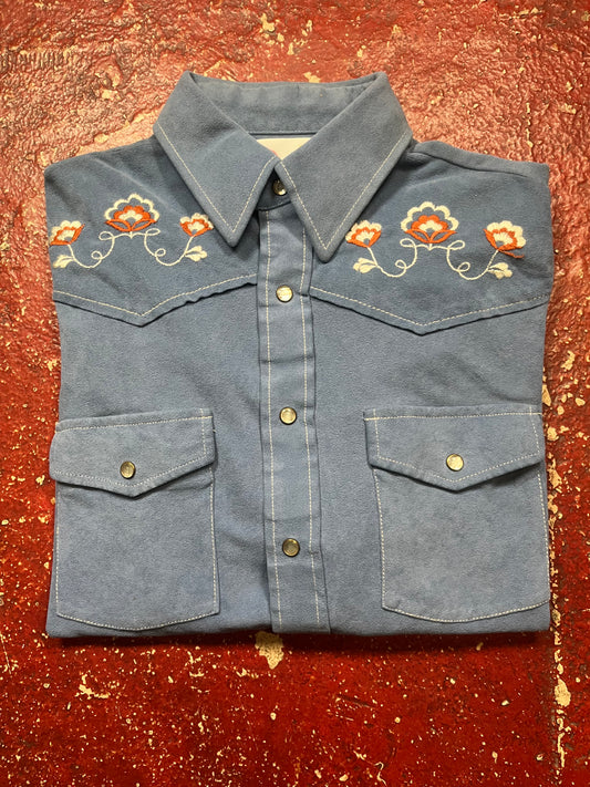 70s Kings Road Suede Western Shirt