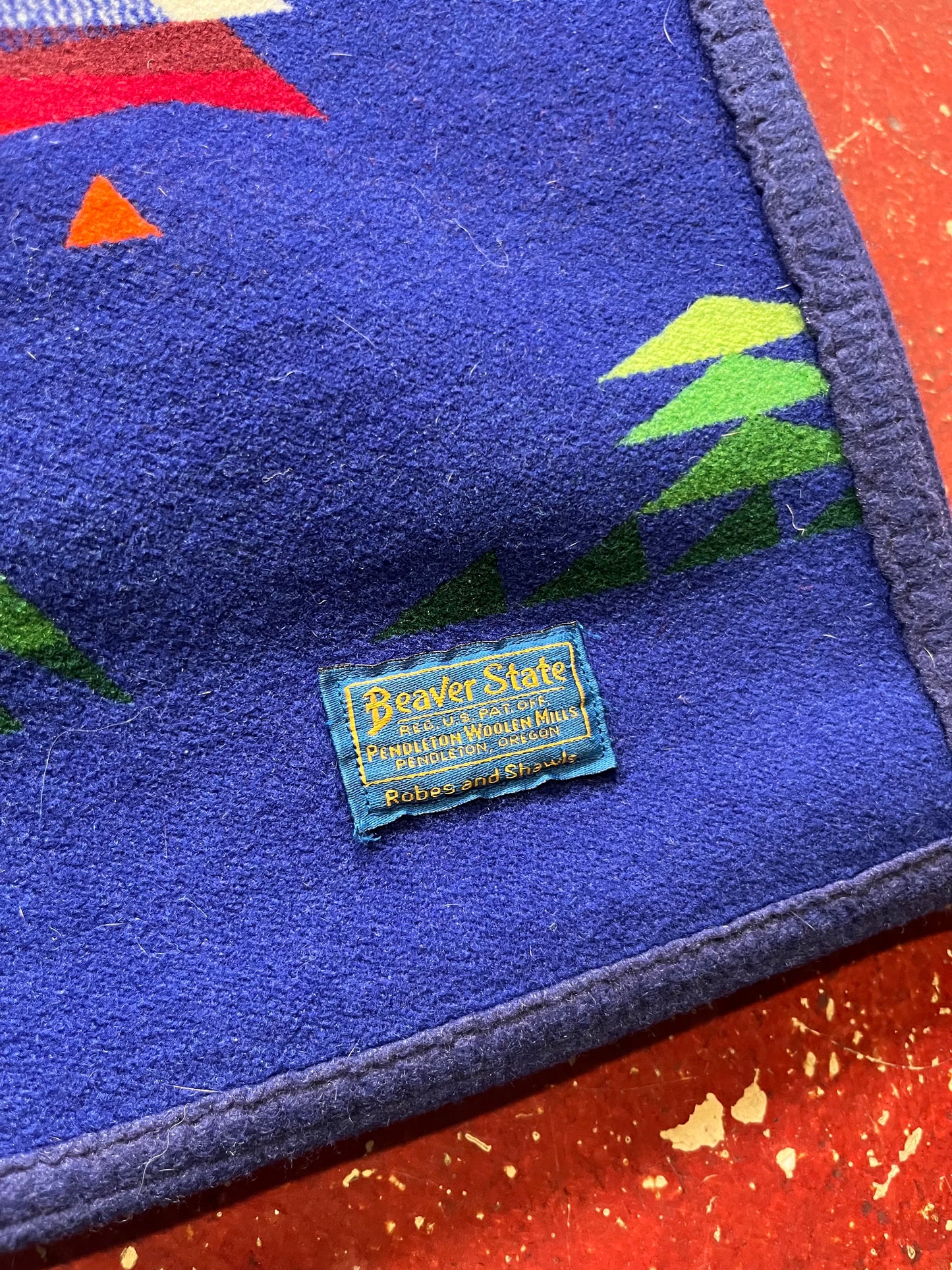 60s Pendleton Blue Blanket