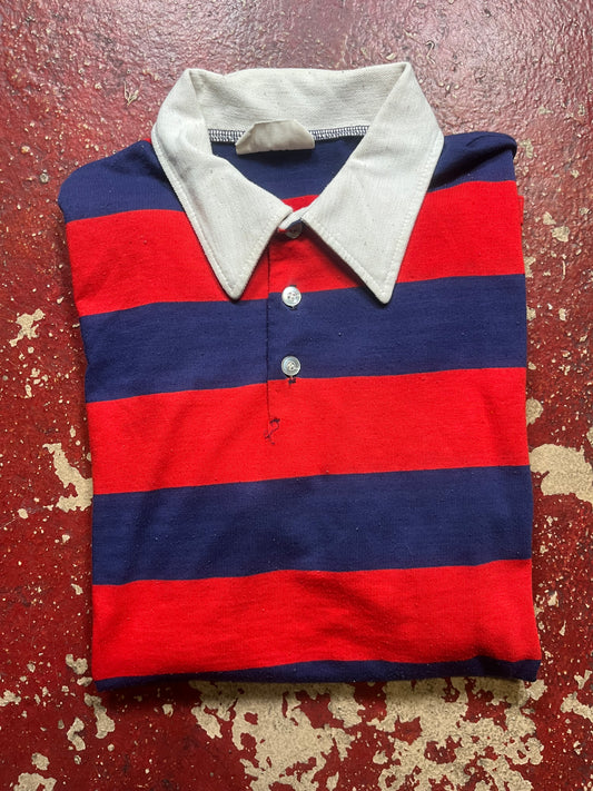 80s Striped Polo Shirt