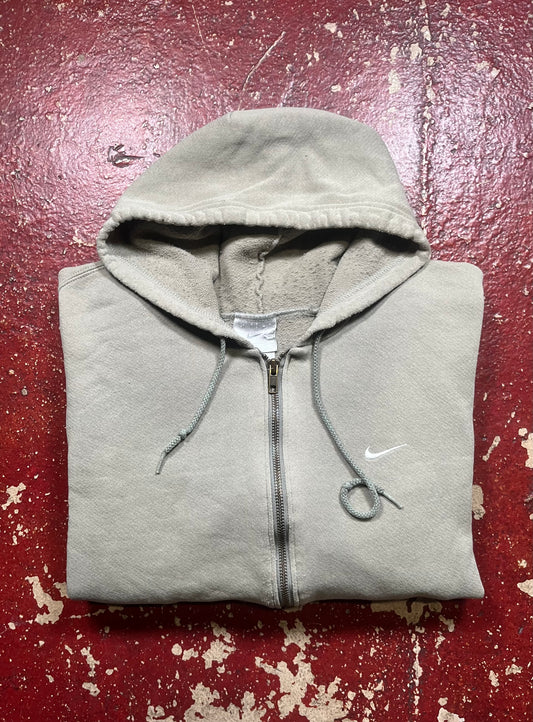 90s/00s Nike Green Zip Up Hoodie