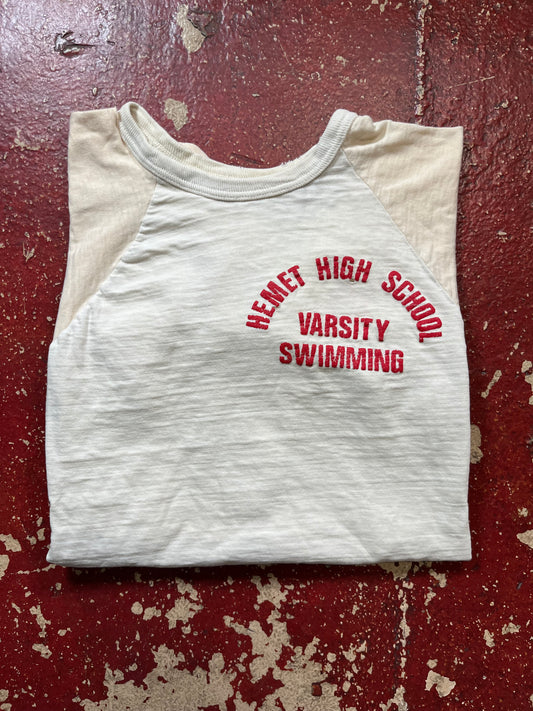 60s Hemet High School Swimming Quarter Sleeve Shirt
