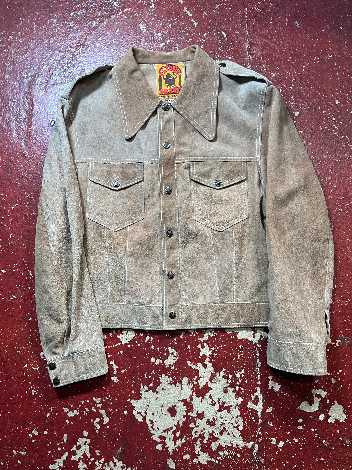 60s/70s El Toro Bravo Suede Trucker Jacket