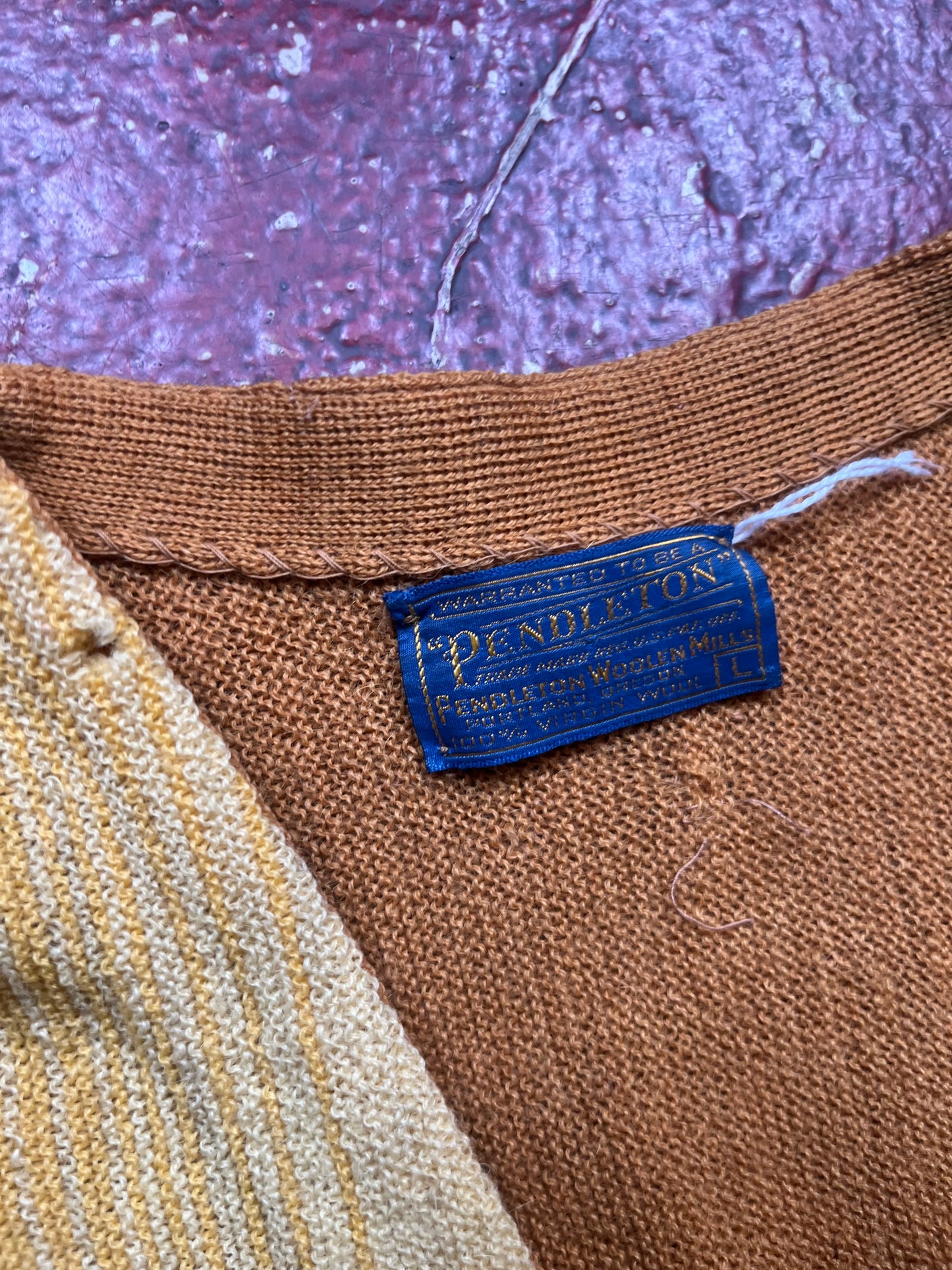 60s Pendleton Yellow Cardigan