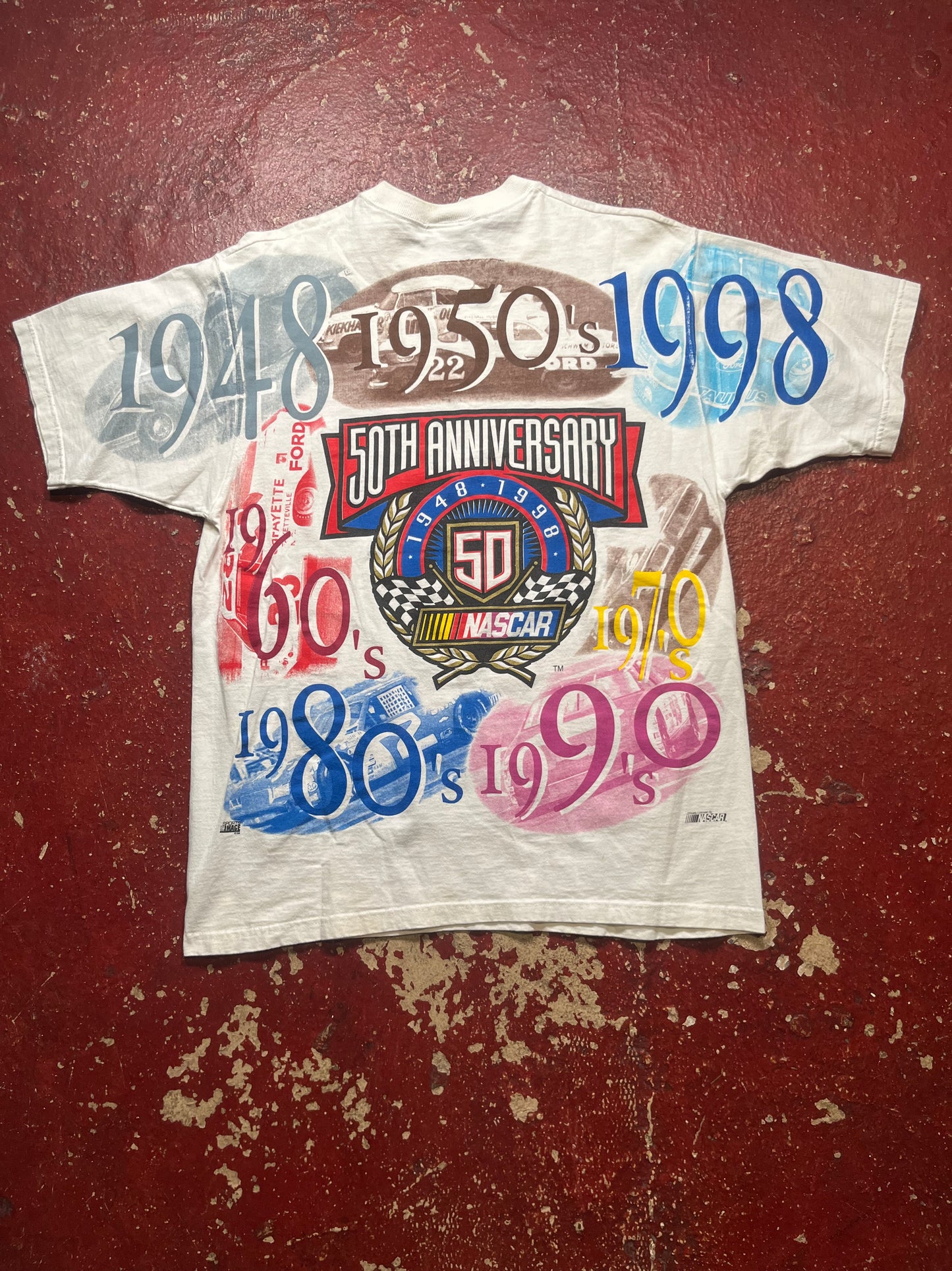 1998 50th Anniversary Nascar AOP Tee