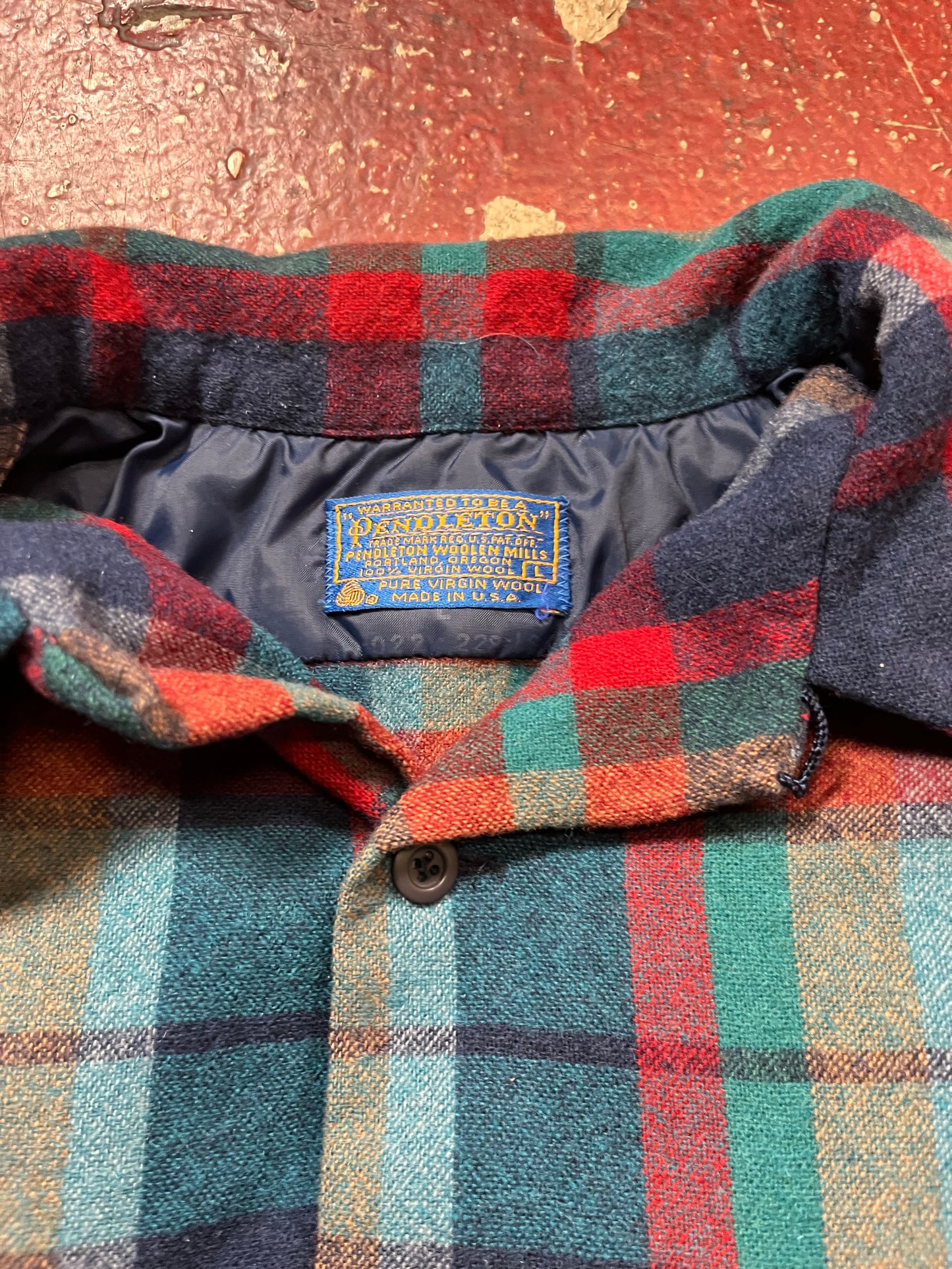 60s Pendleton Blue & Red Board Shirt
