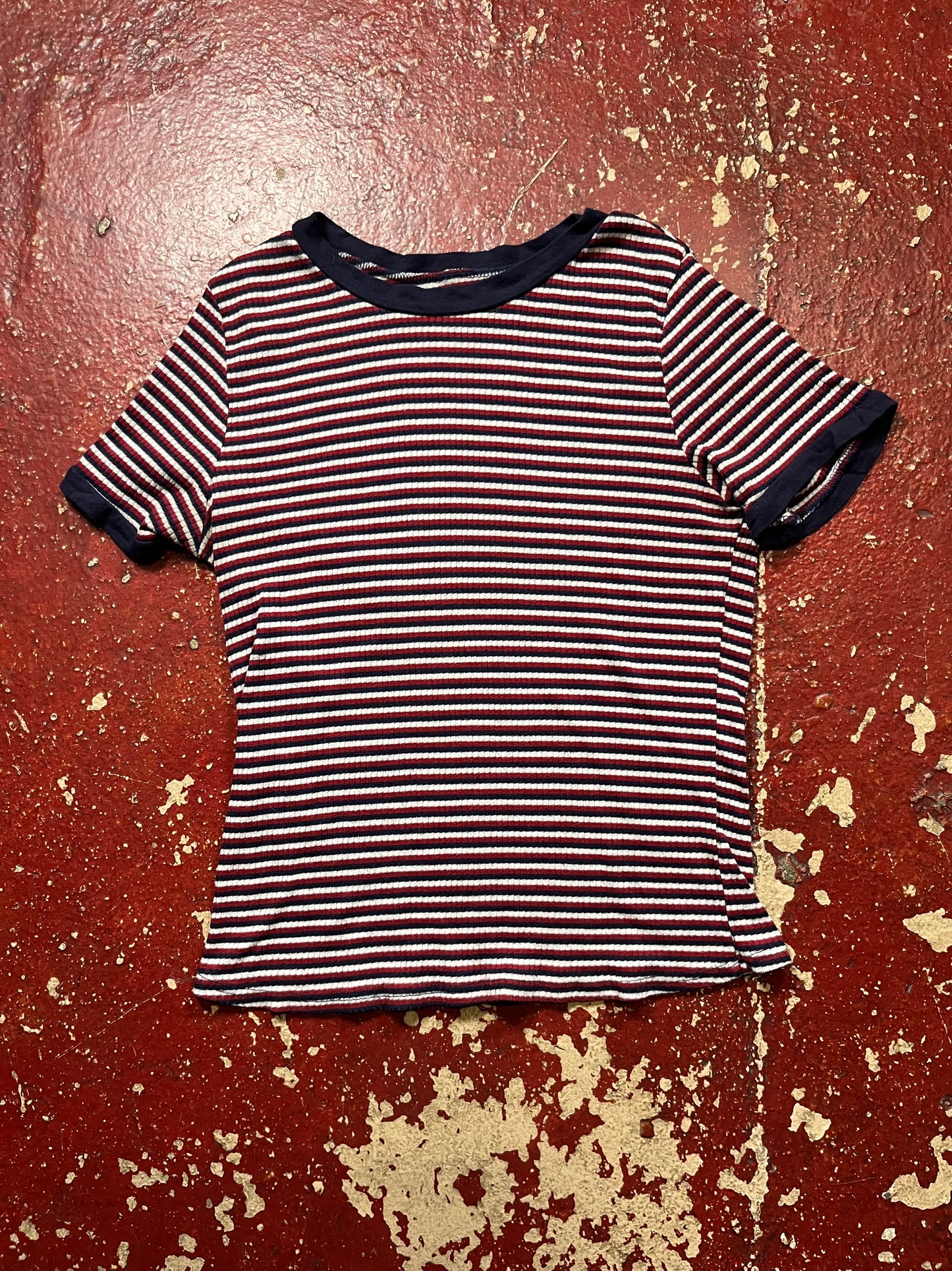 70s Women’s Red & Blue Striped Tee