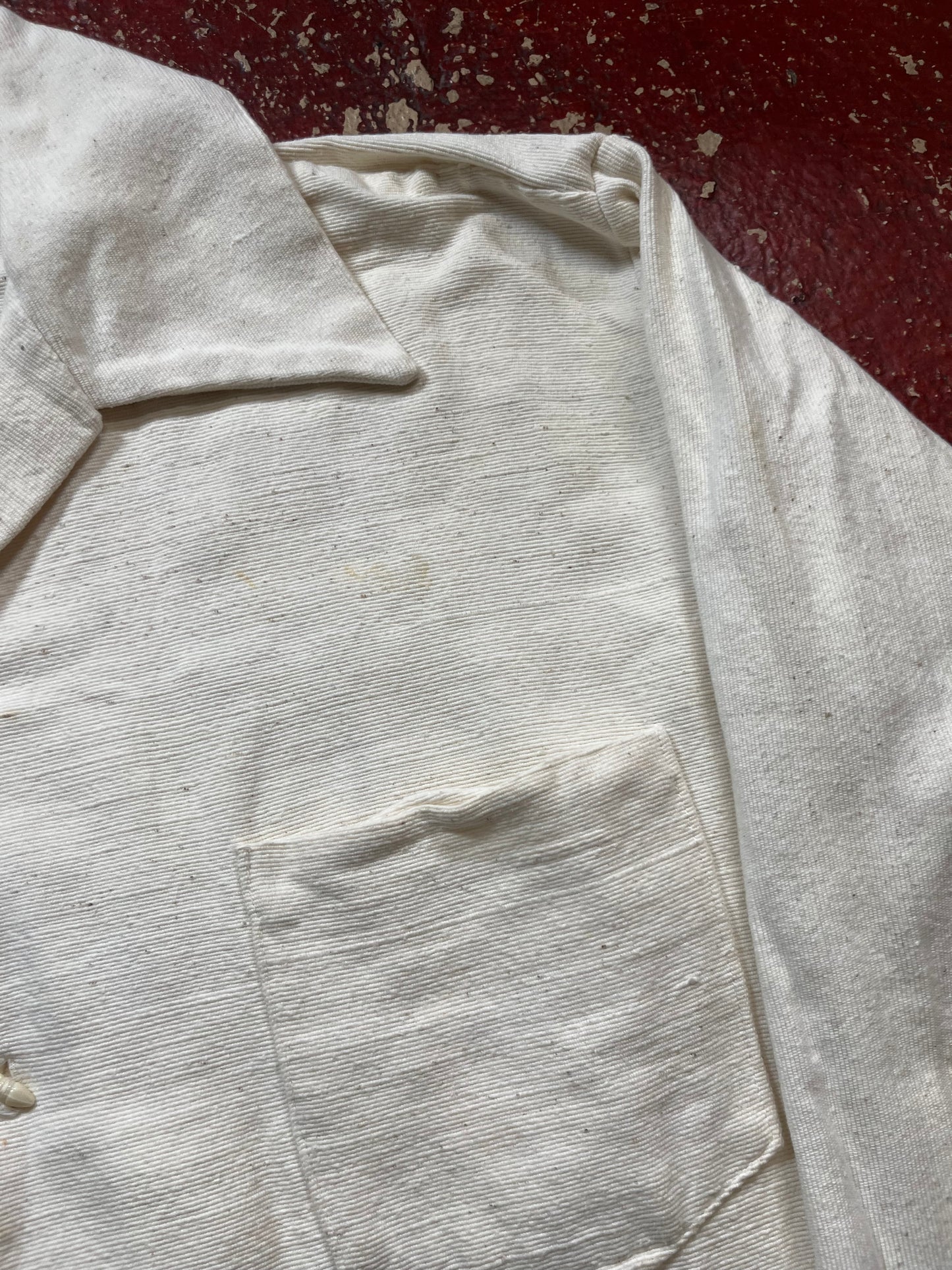50s/60s White Button Up Jacket
