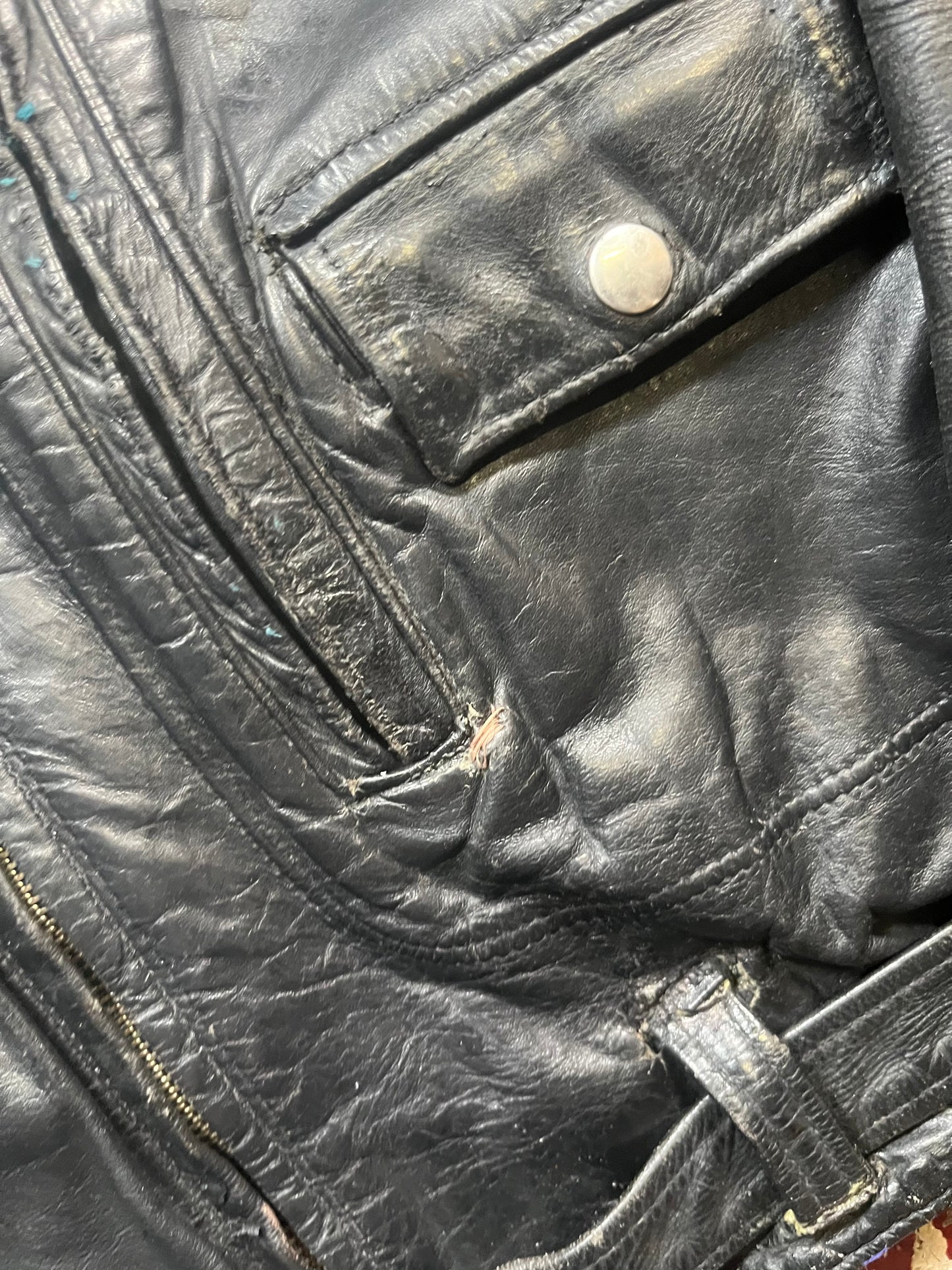 50s D Pocket Leather Jacket