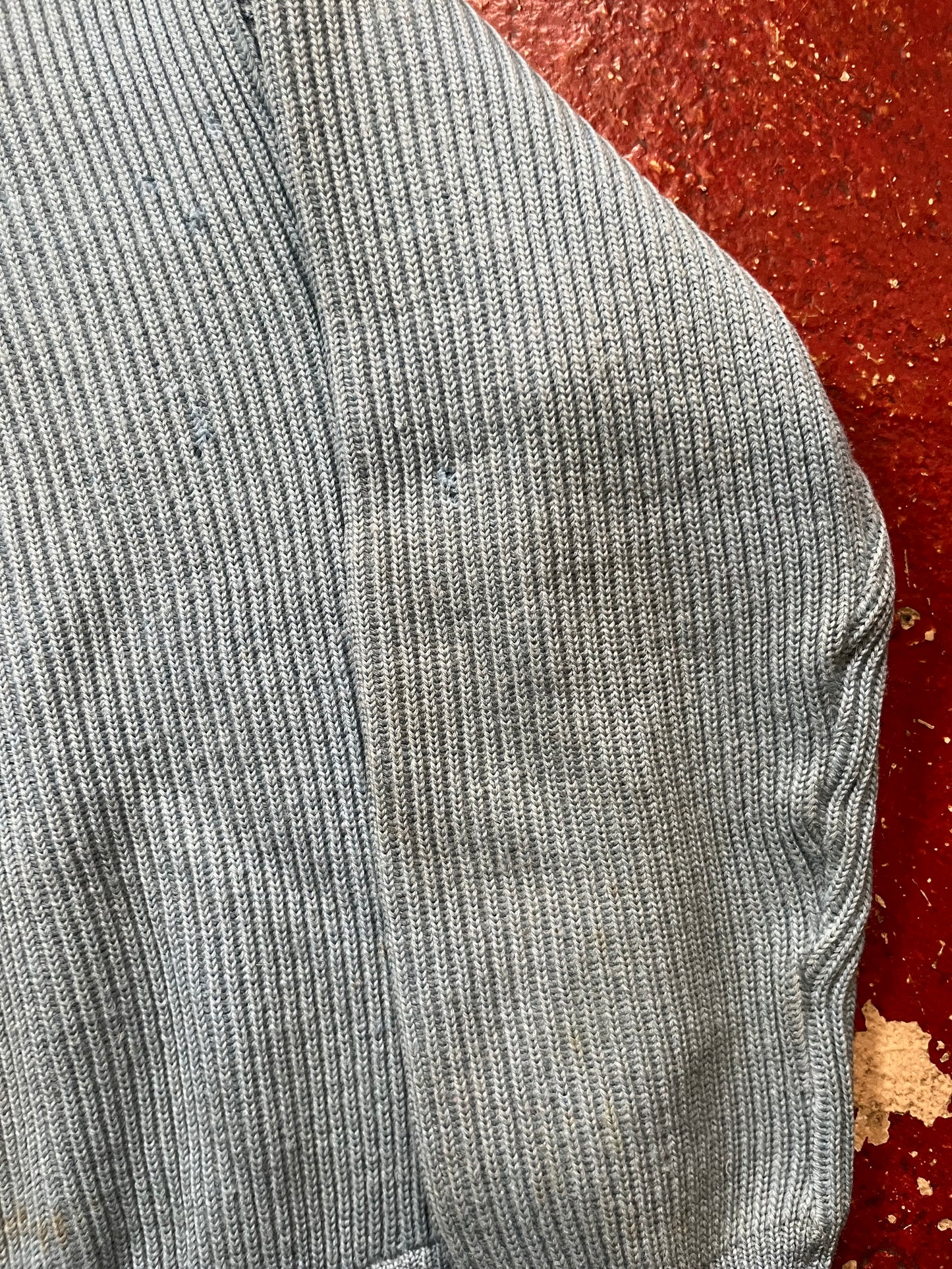 50s Ubermeyer Blue Full Zip Sweater