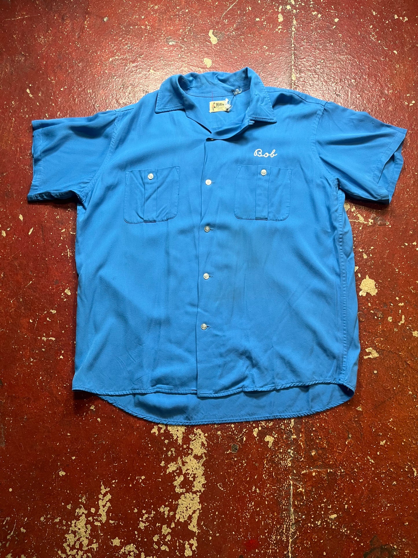 50s WWP Spokane Chain Stitched Rayon Bowling Shirt