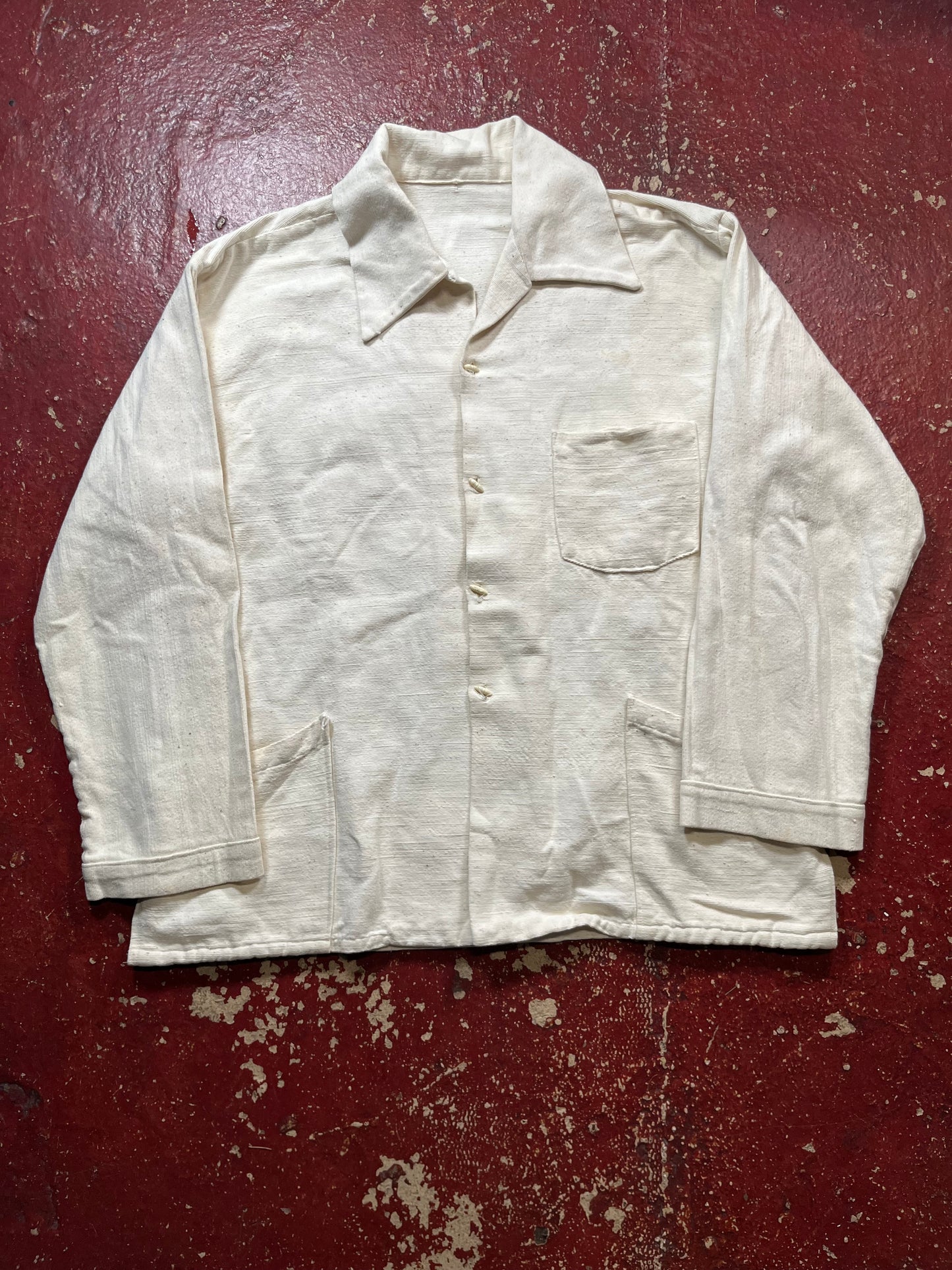 50s/60s White Button Up Jacket