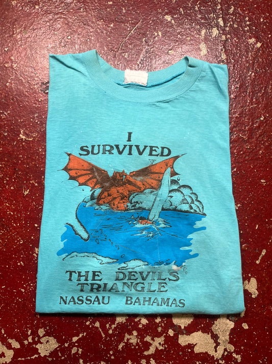 70s/80s I Survived The Devils Triangle Tee