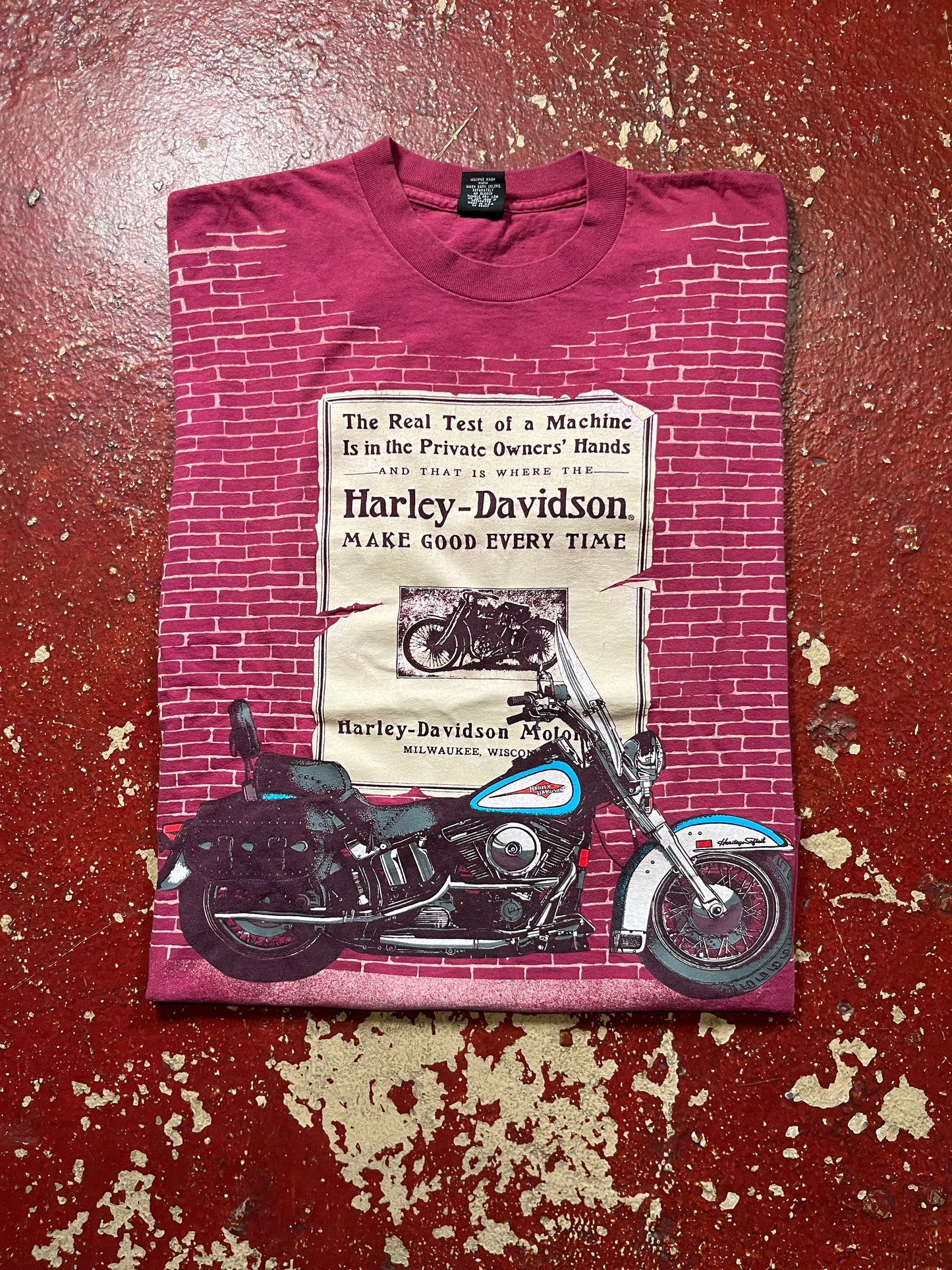 1996 Harley Davidson Brick Tee