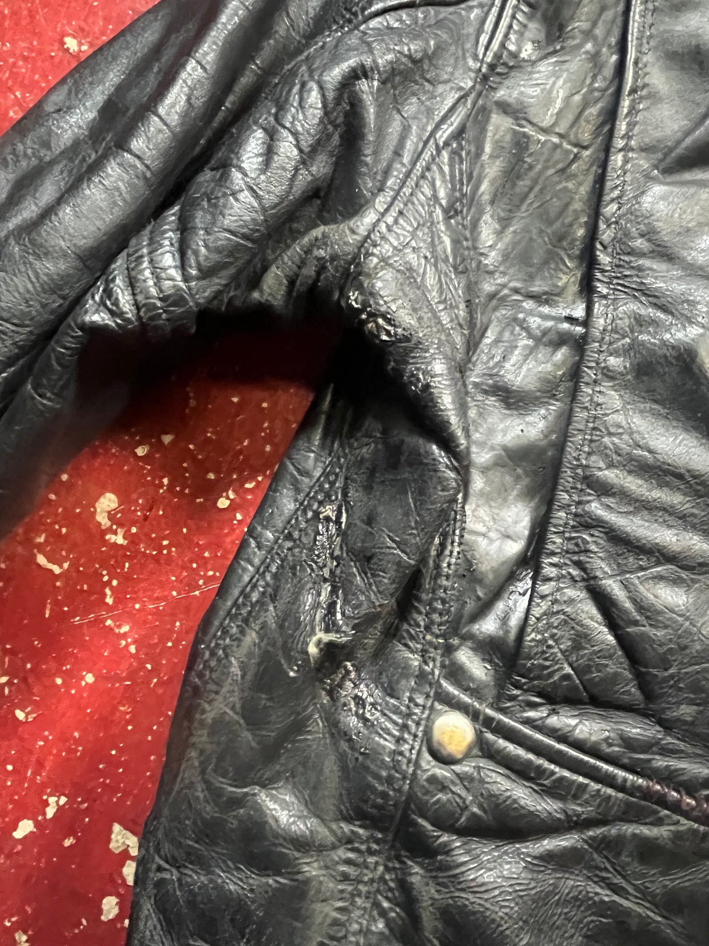 50s D Pocket Leather Jacket