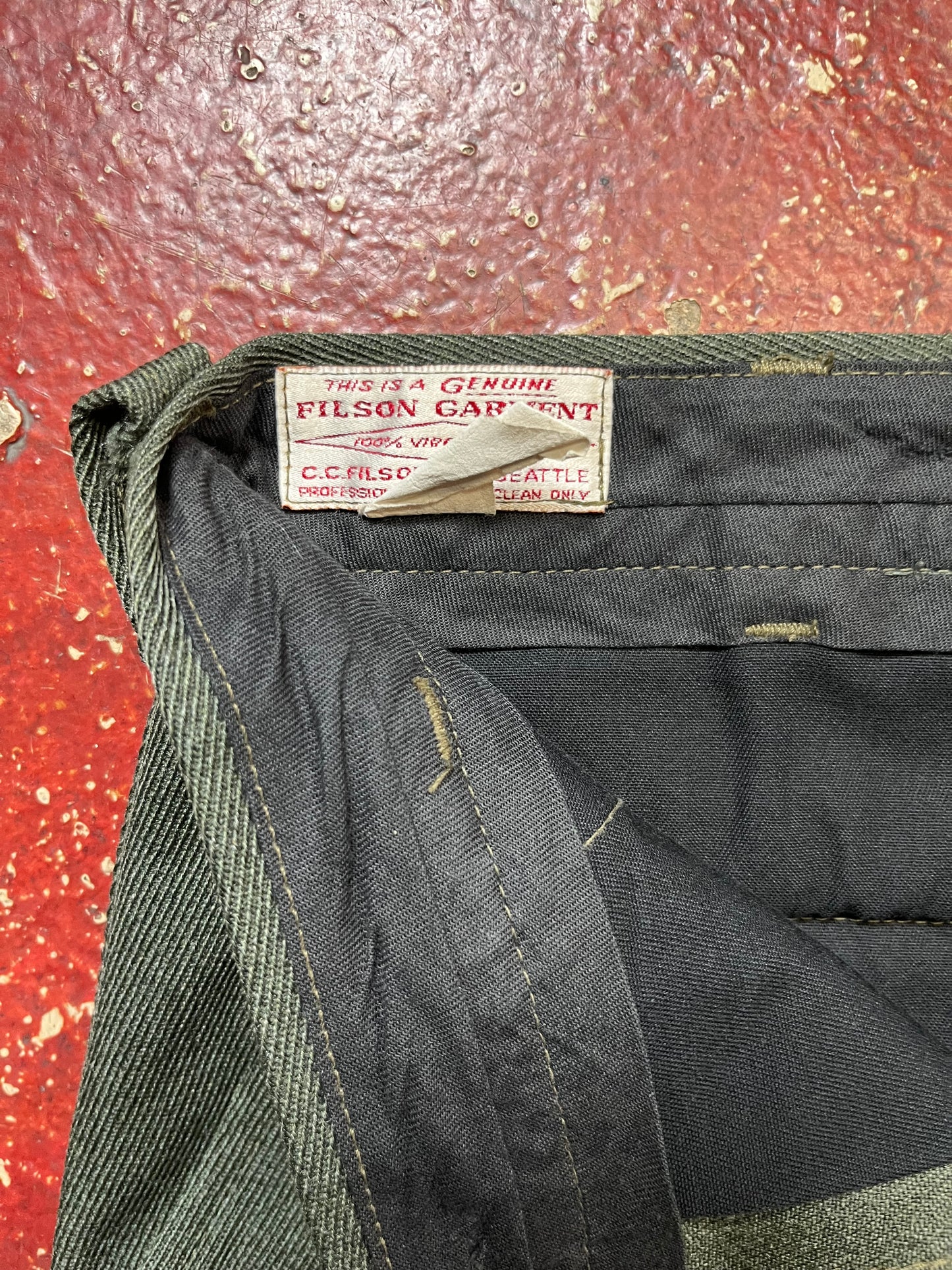80s Filson Green Whipcord Pants