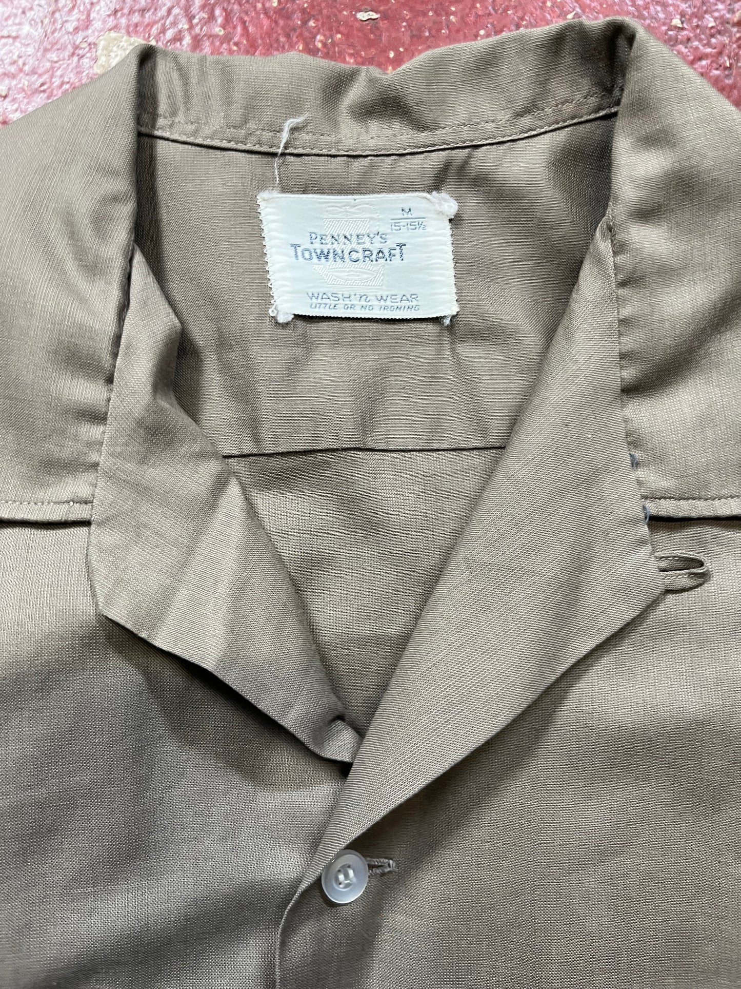 60s Penneys Towncraft Loop Collar Long Sleeve Shirt