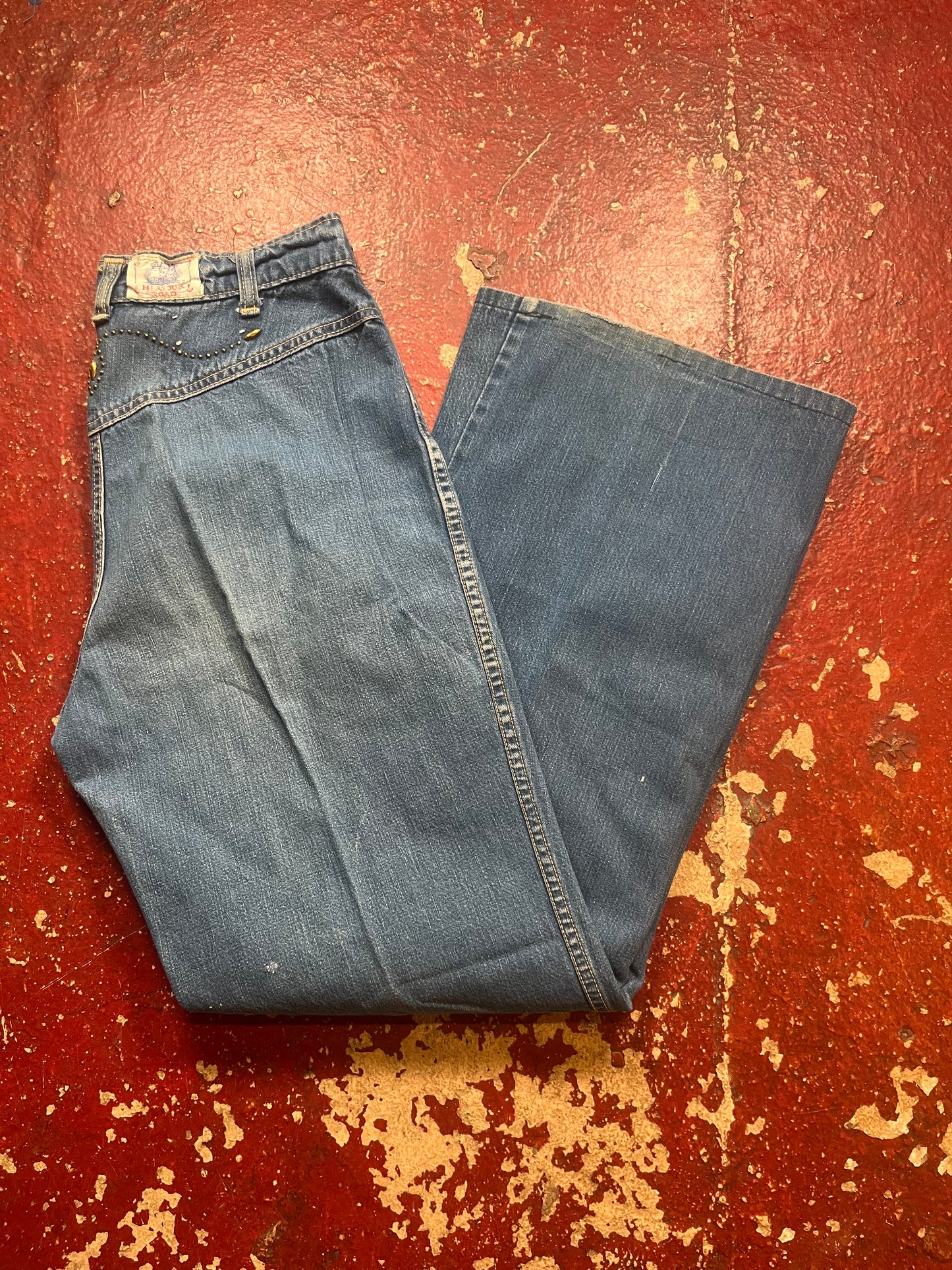 80s Hare Our Road Bell Bottom Jeans