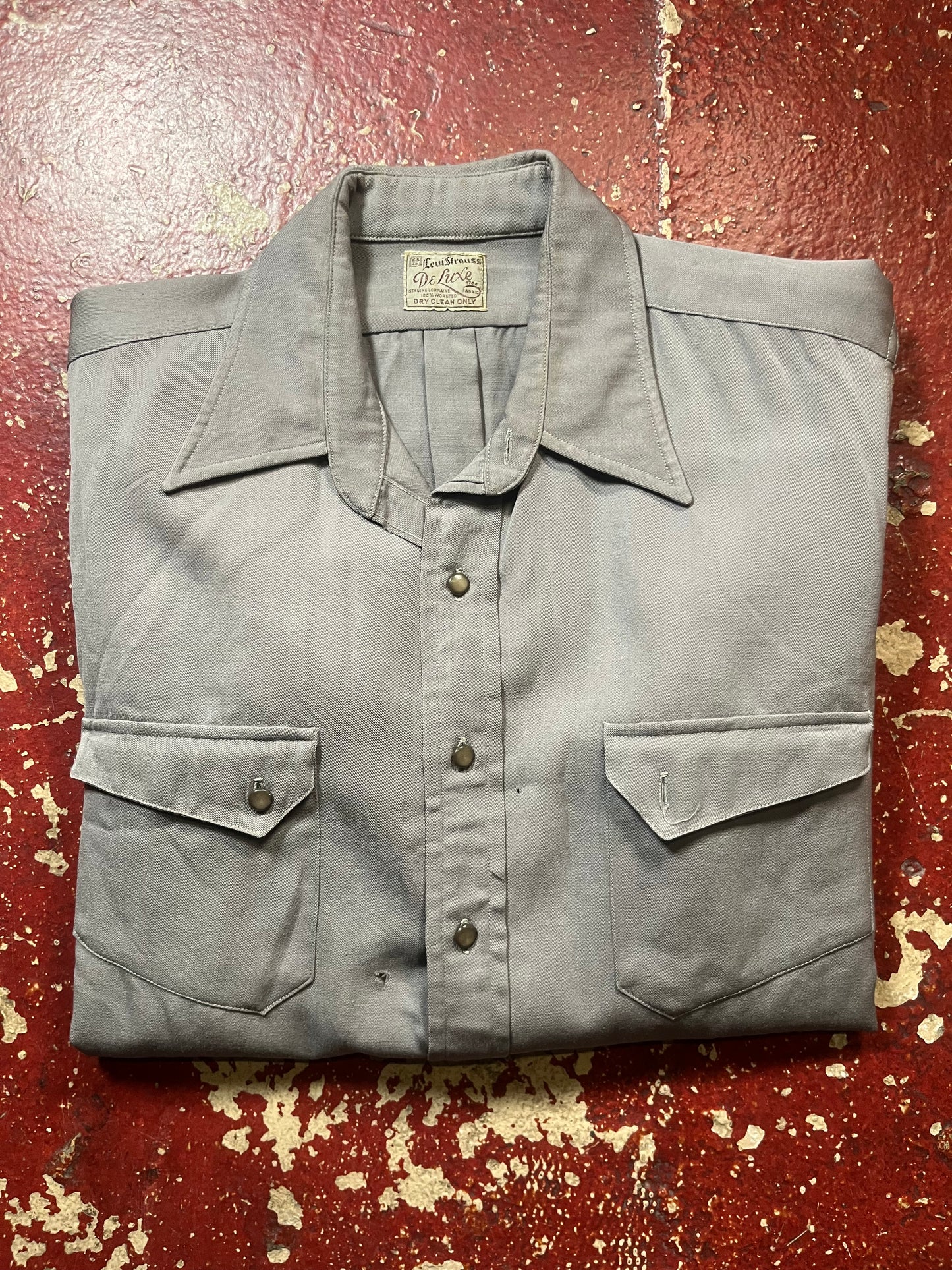 50s Levi’s De Luxe Gabardine Long Sleeve Shirt