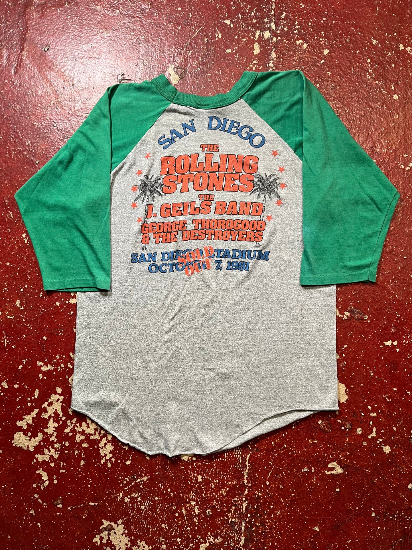 1981 Rolling Stones San Diego Quarter Sleeve Shirt