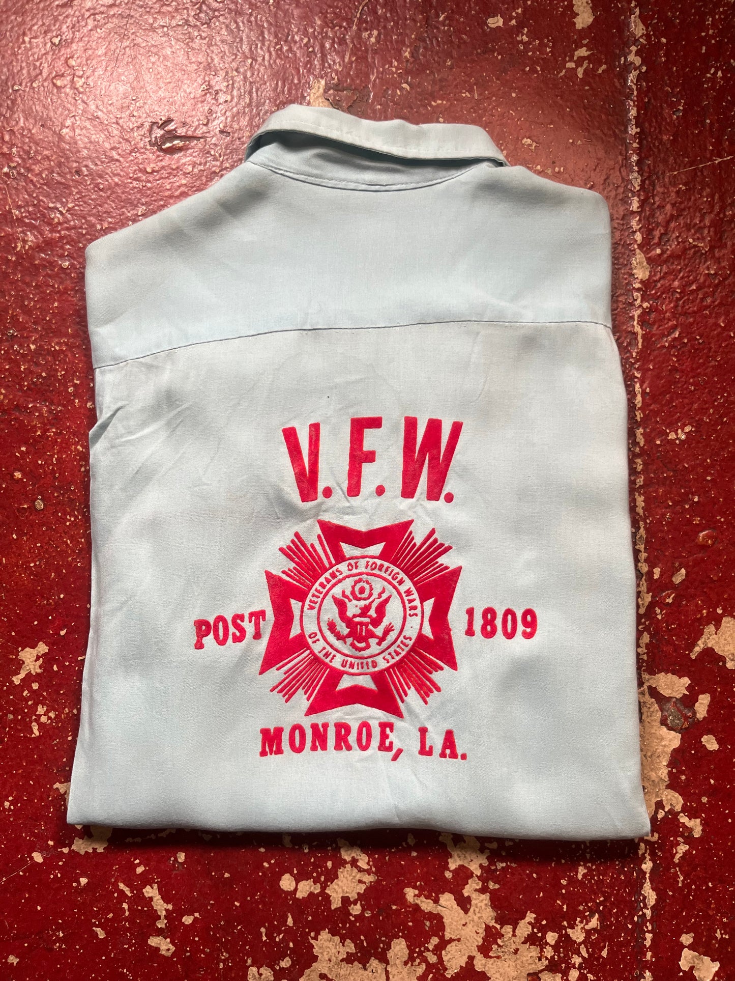 60s VFW Rayon Short Sleeve Shirt