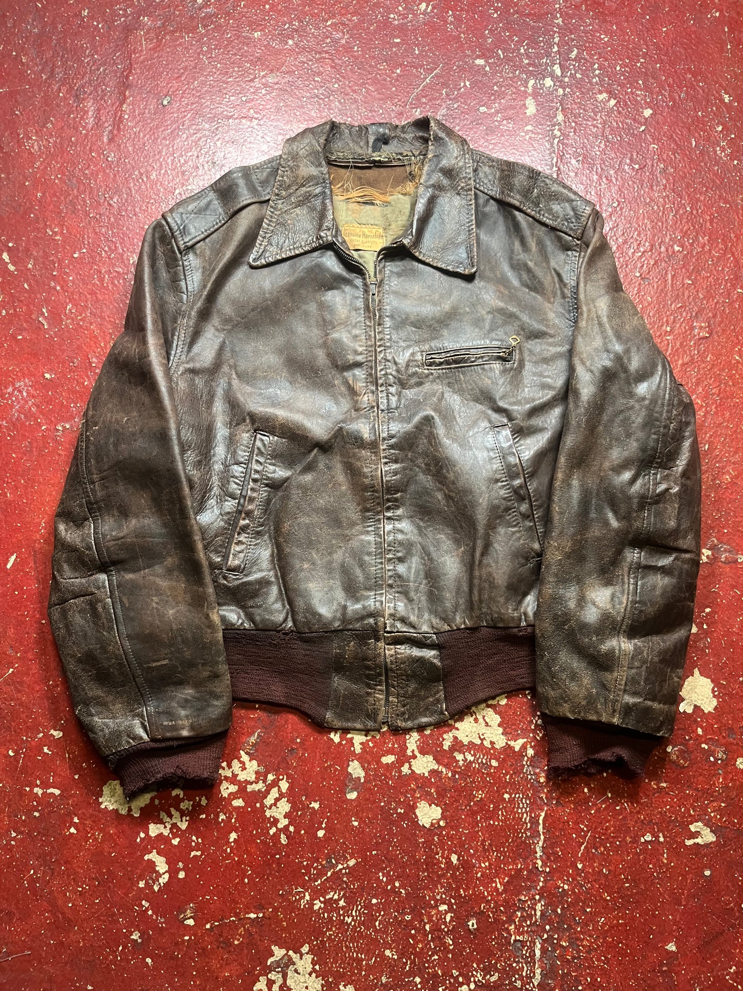 40s Horsehide Leather Jacket