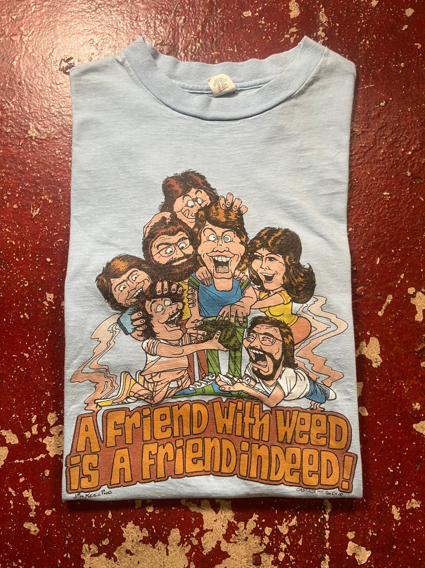 70s Friend With Weed Tee