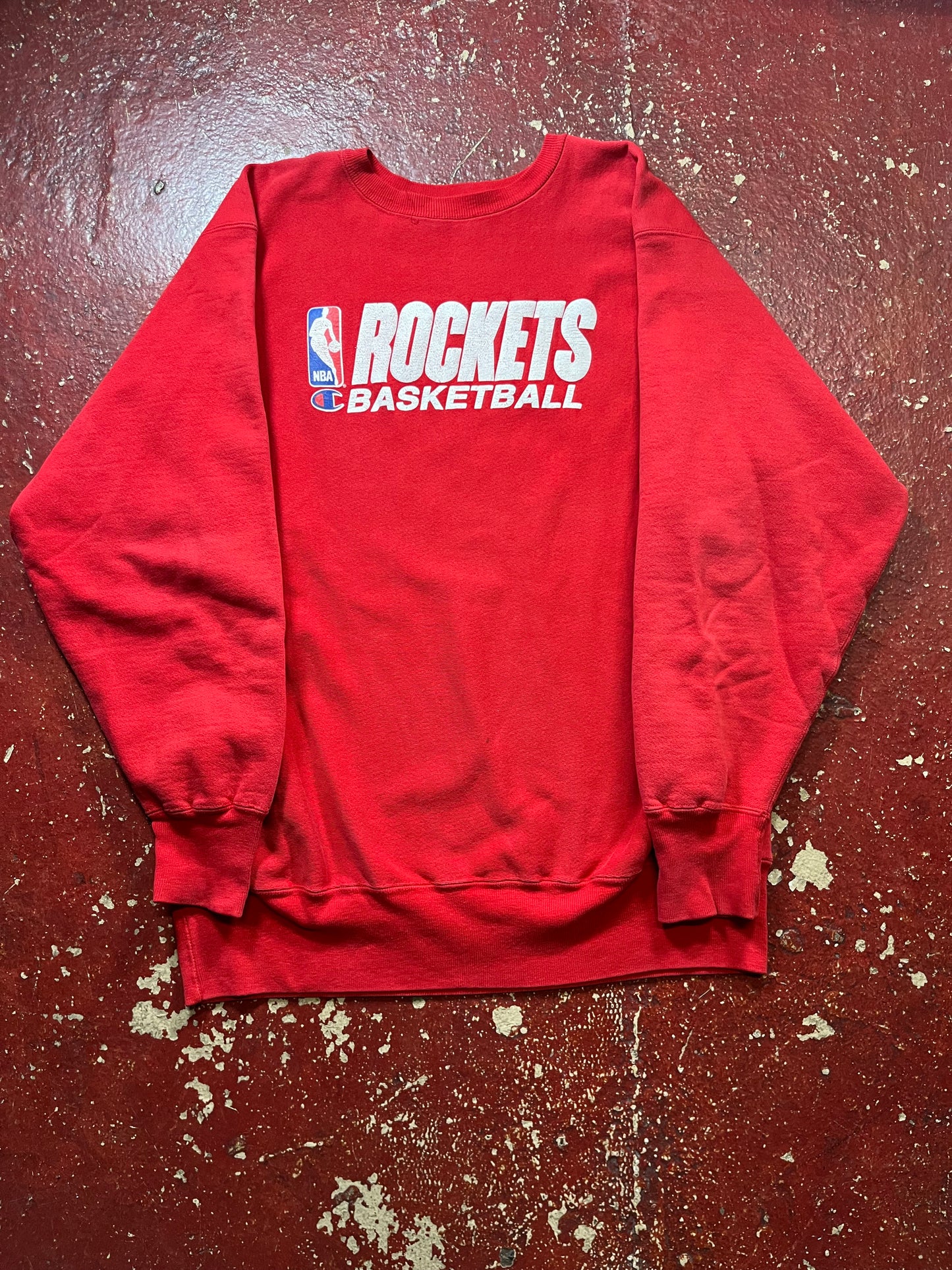 90s Champion Reverse Weave Houston Rockets Crewneck