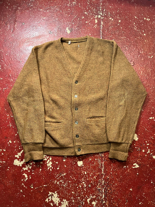 60s Brown Wool Cardigan