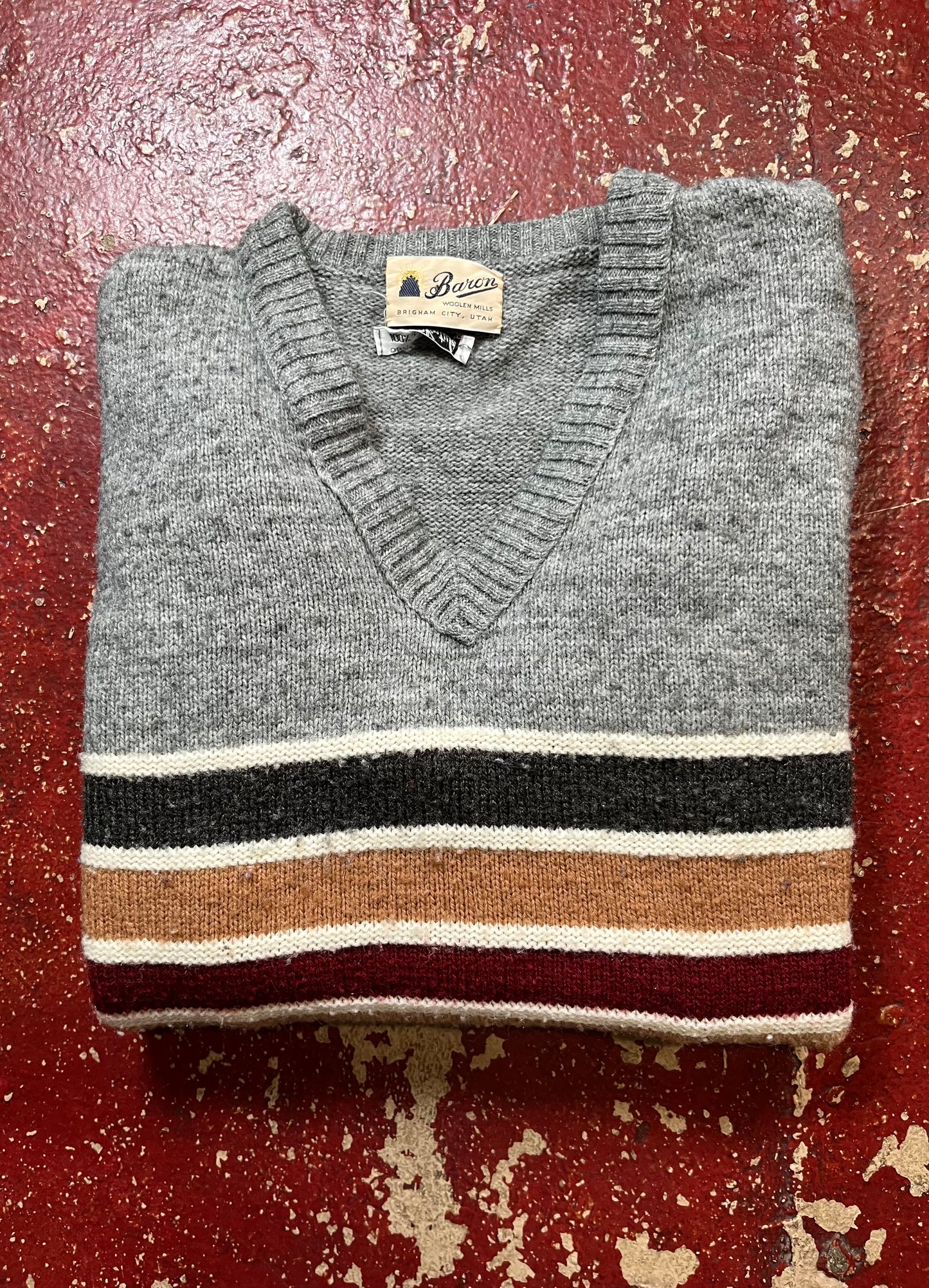 60s/70s Baron Striped Knit Sweater