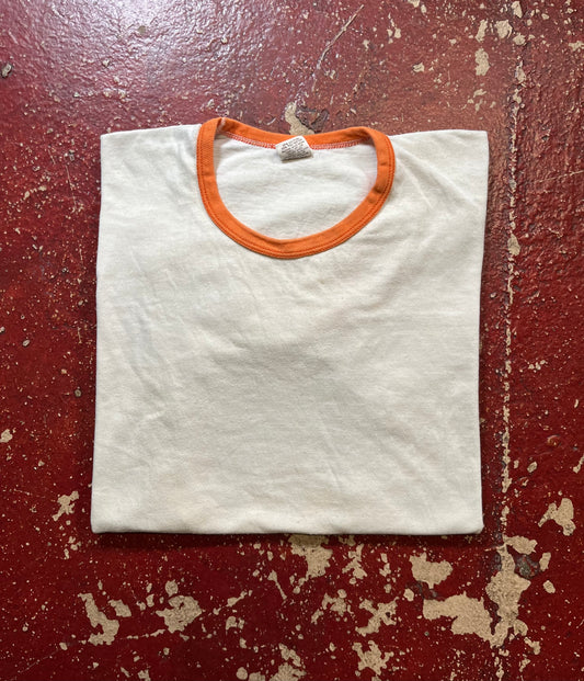 70s Russell White Ringer Tee