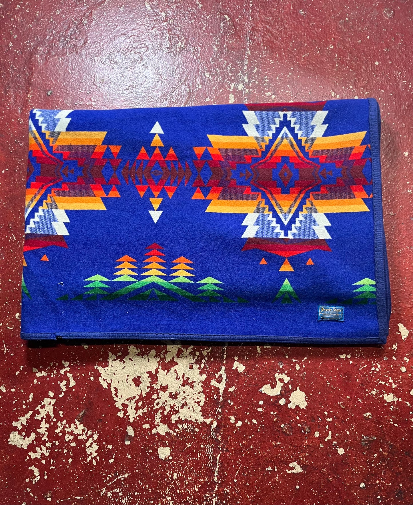 60s Pendleton Blue Blanket